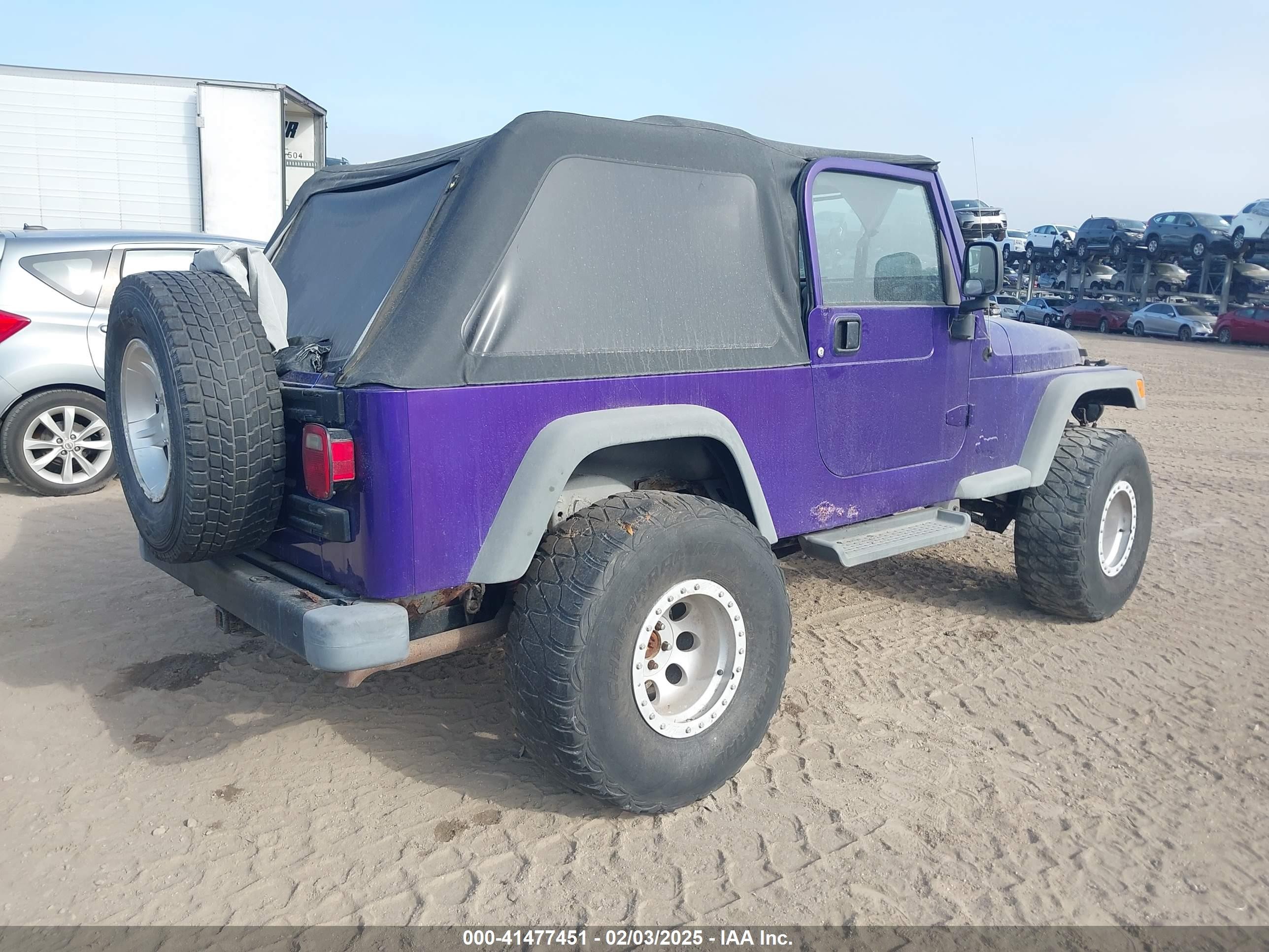2004 Jeep Tj Unlimited Purple vin: 1J4FA49S14P782500
