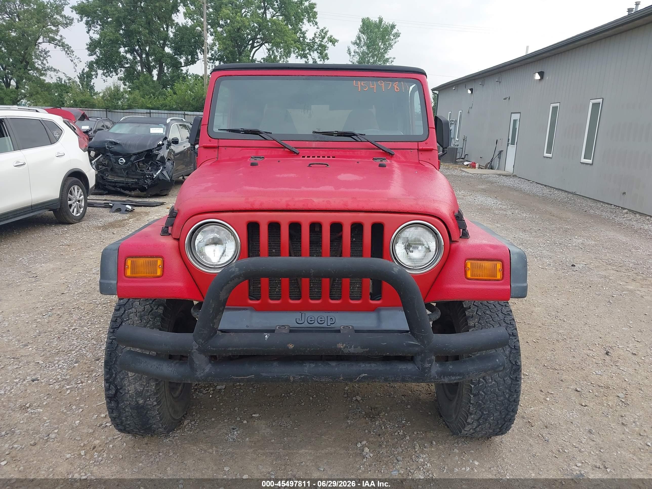 2000 Jeep Wrangler Sport Red vin: 1J4FA49S1YP702859
