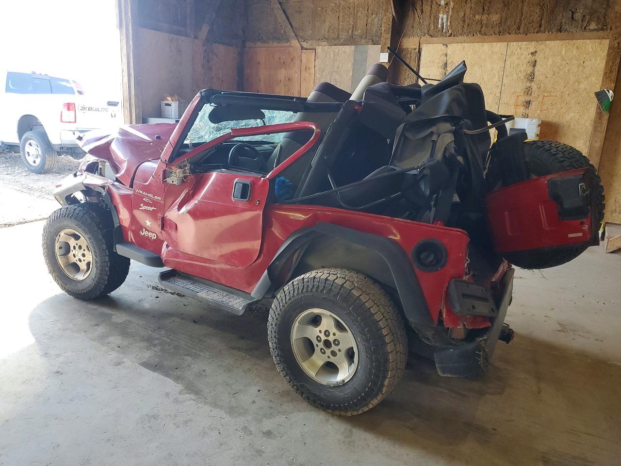 2000 Jeep Wrangler / Tj Sport Red vin: 1J4FA49S1YP729480