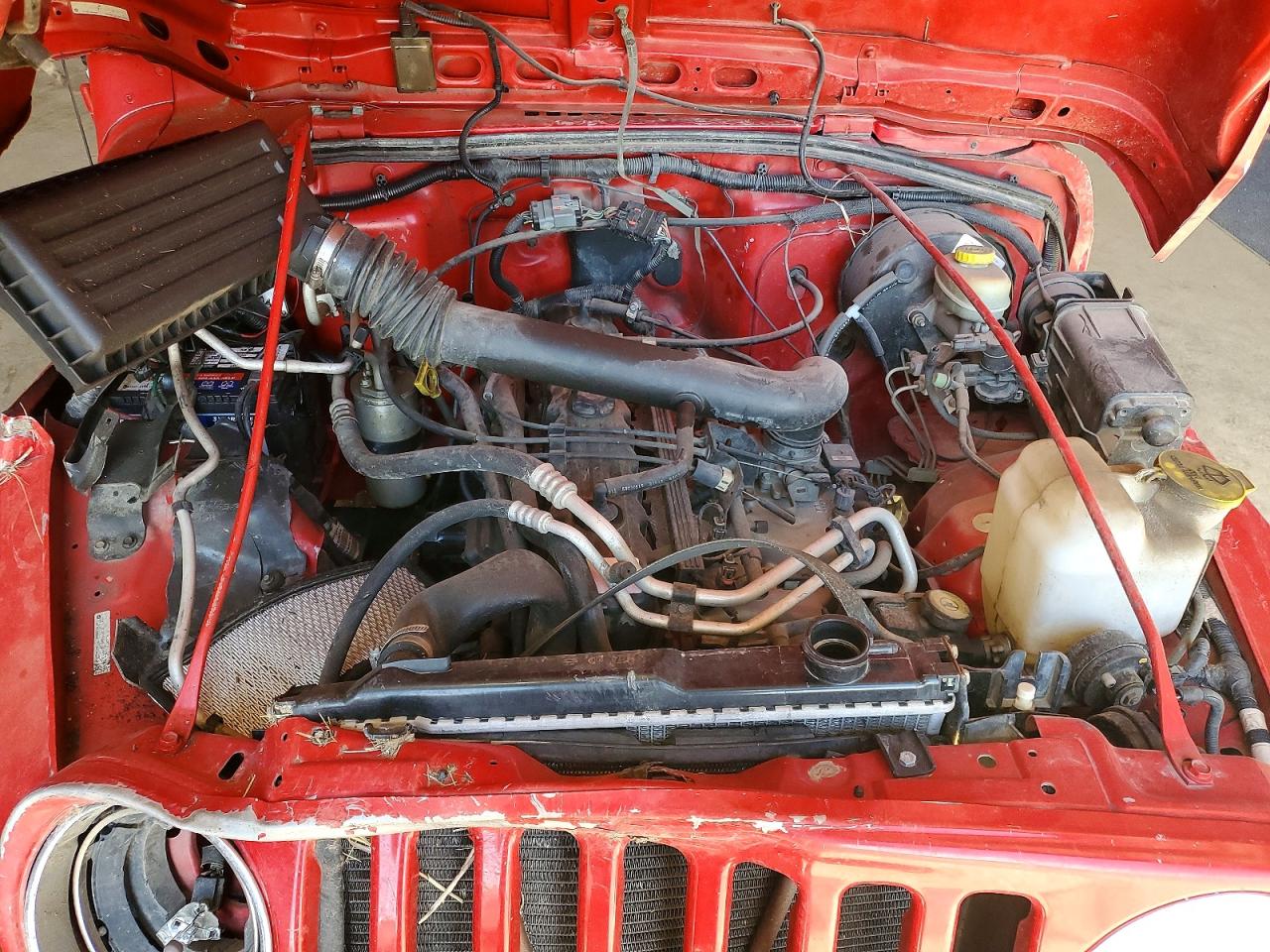 2000 Jeep Wrangler / Tj Sport Red vin: 1J4FA49S1YP729480