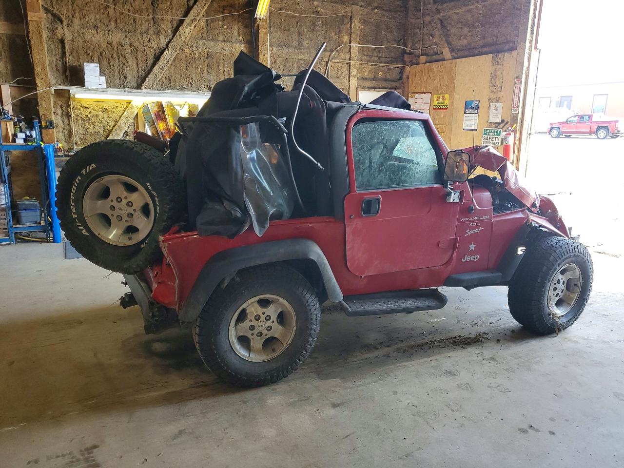 2000 Jeep Wrangler / Tj Sport Red vin: 1J4FA49S1YP729480