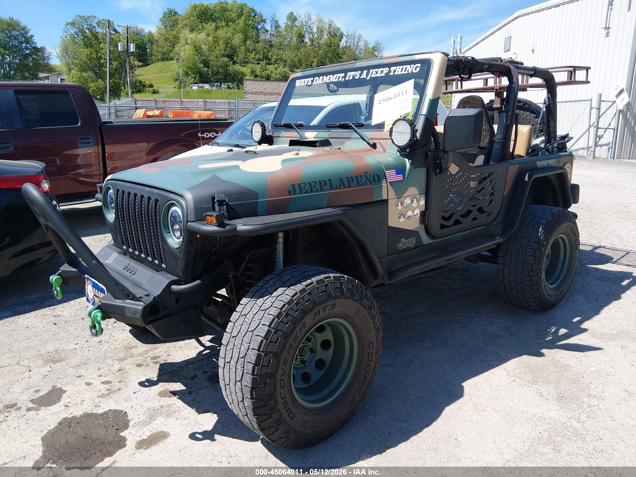 2000 Jeep Wrangler Sport Green vin: 1J4FA49S1YP754251