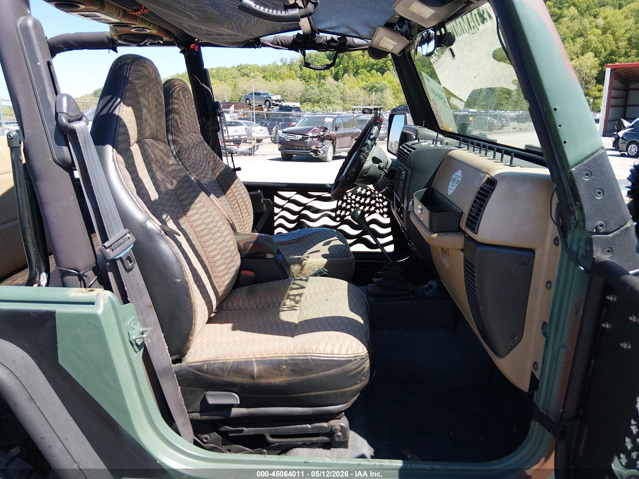 2000 Jeep Wrangler Sport Green vin: 1J4FA49S1YP754251