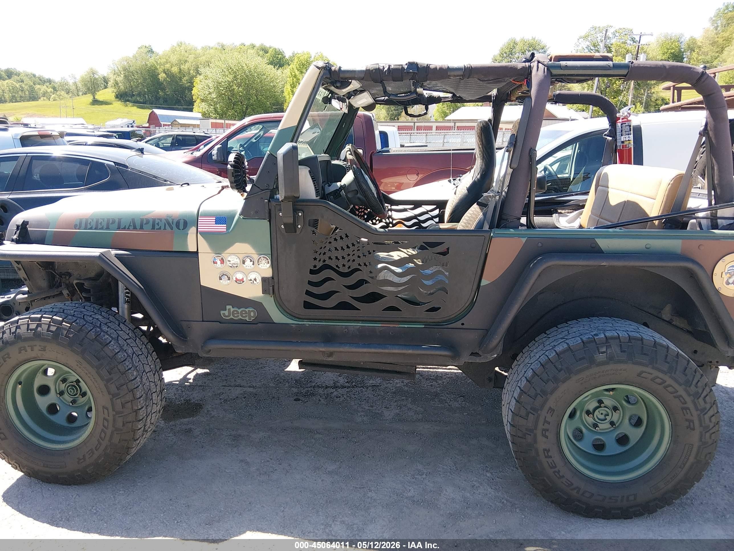 2000 Jeep Wrangler Sport Green vin: 1J4FA49S1YP754251