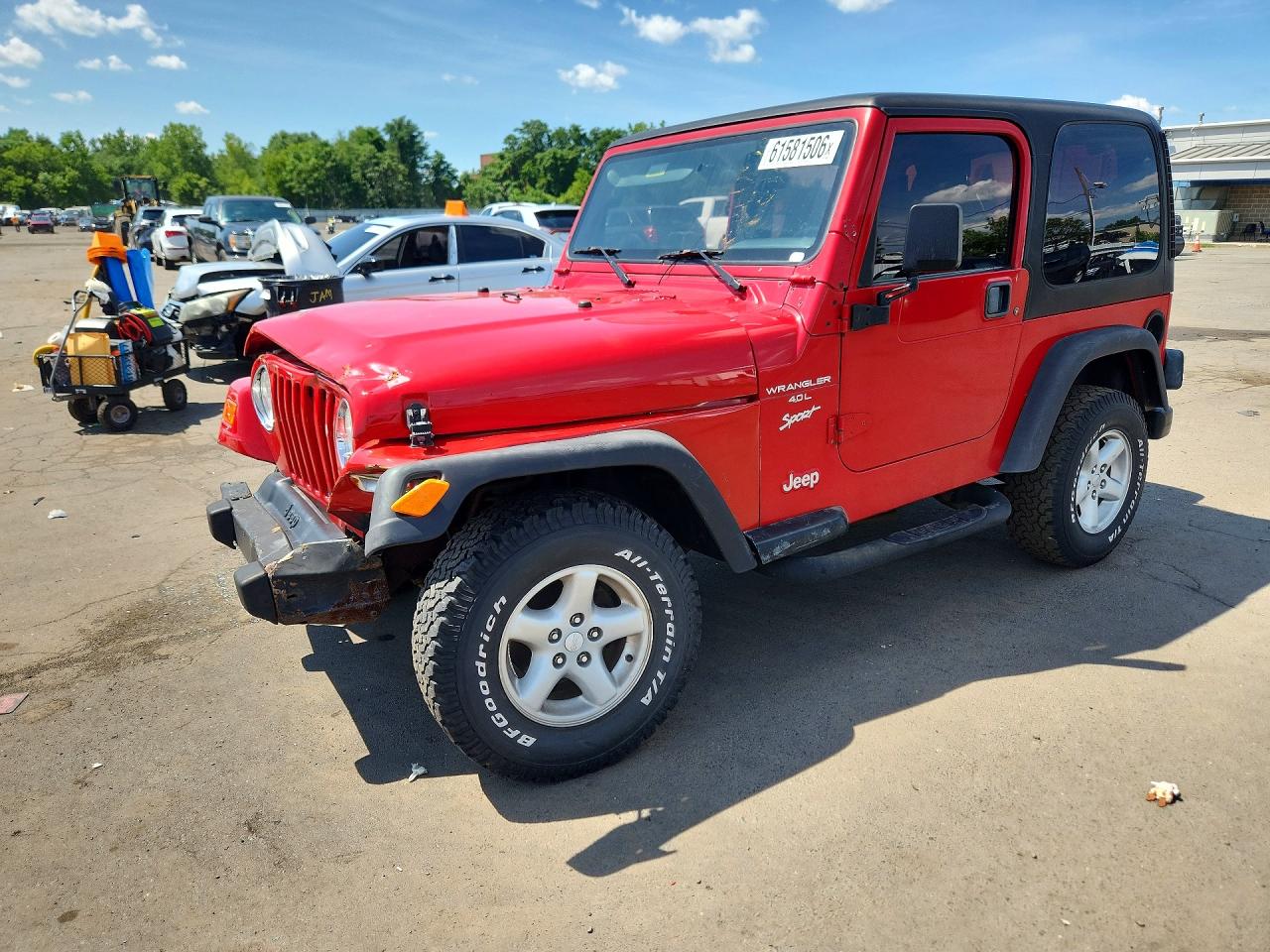 2000 Jeep Wrangler / Tj Sport Red vin: 1J4FA49S1YP779411