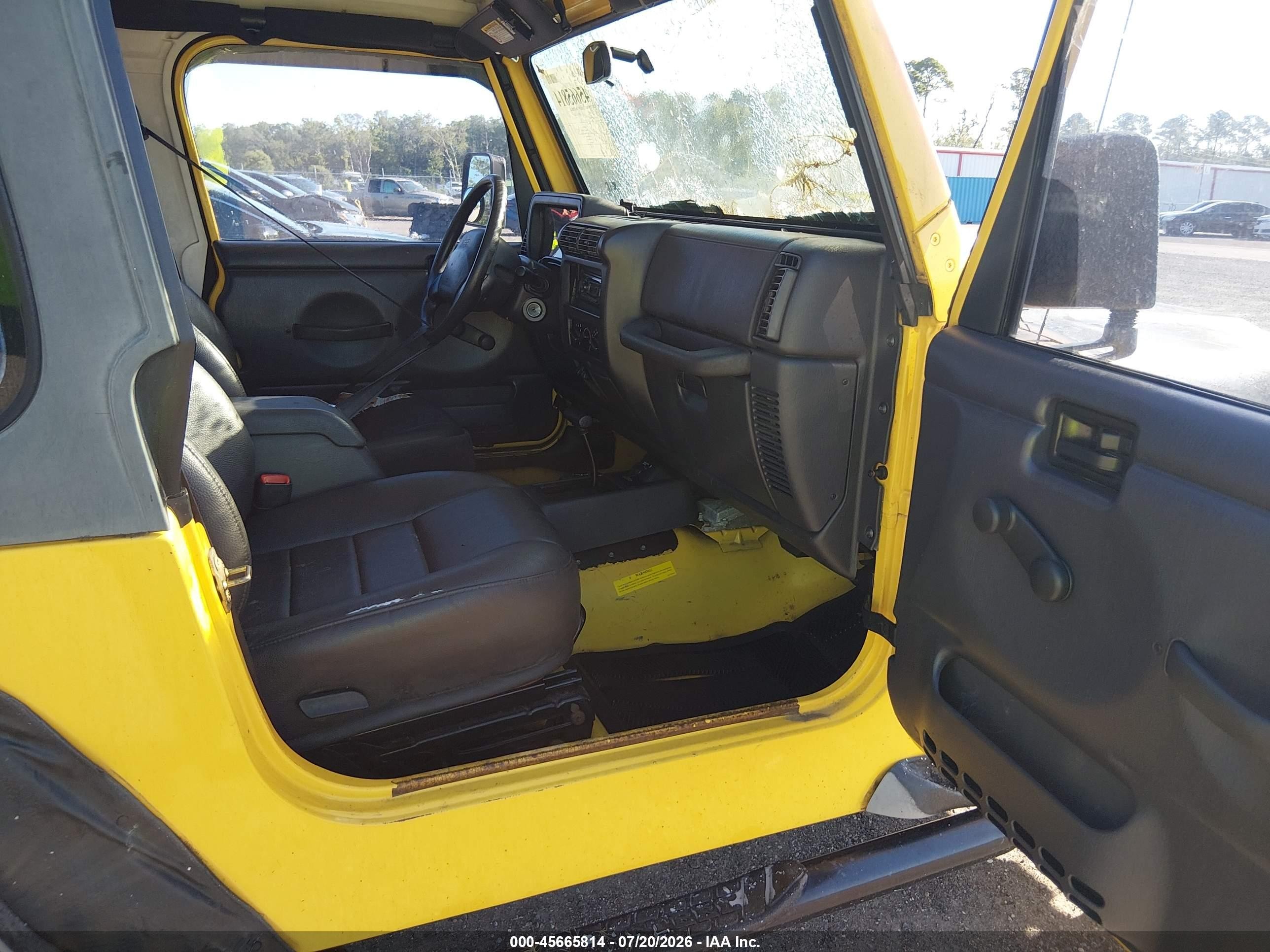 2001 Jeep Wrangler Sport Yellow vin: 1J4FA49S21P334102