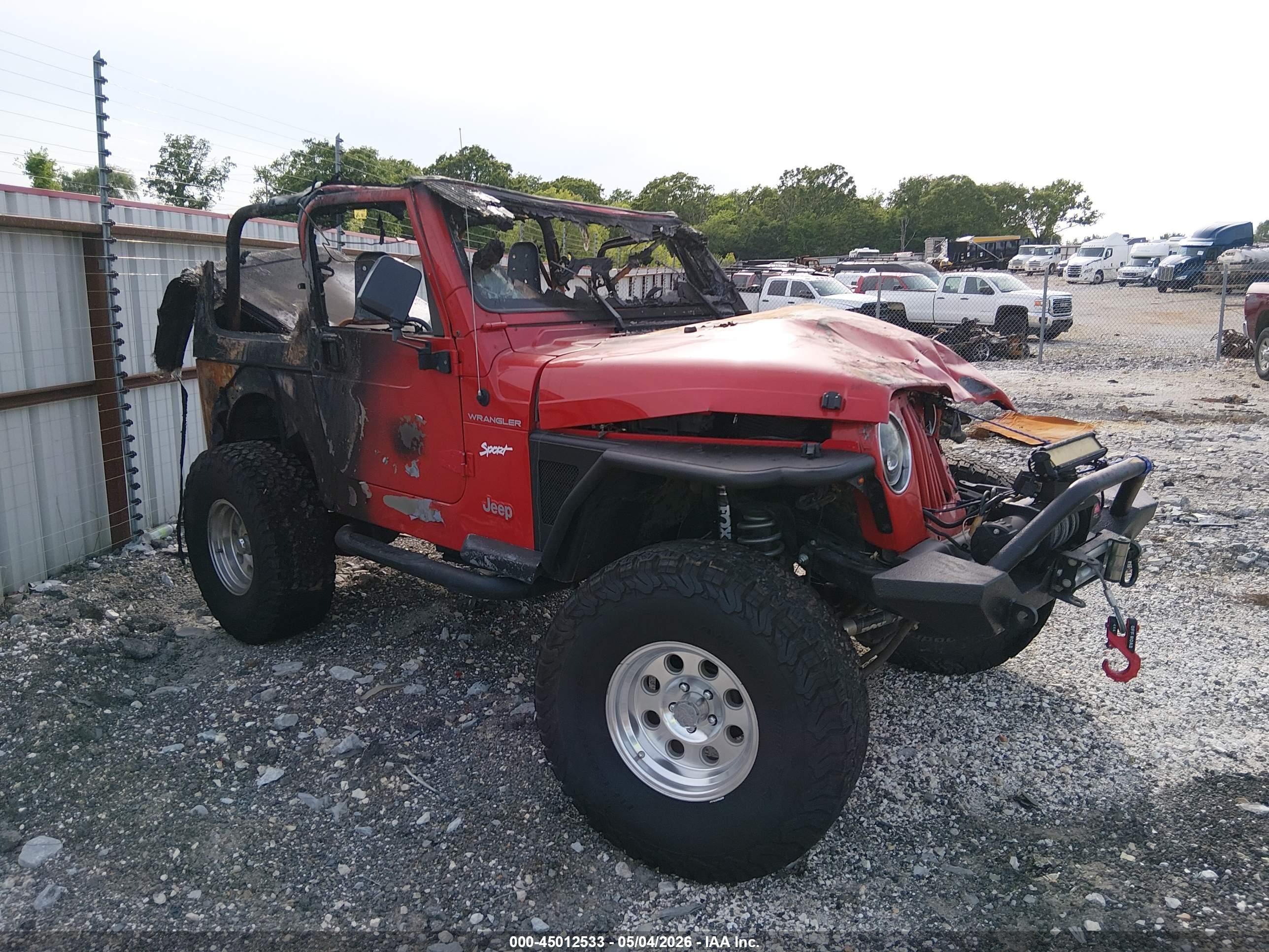 2002 Jeep Wrangler Sport Red vin: 1J4FA49S22P725073