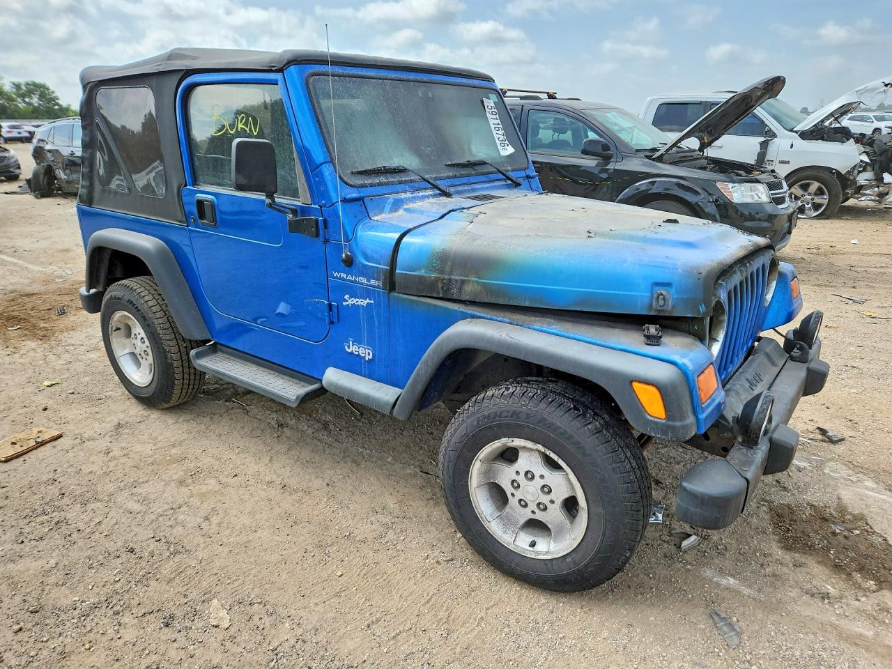 2002 Jeep Wrangler / Tj Sport Синий vin: 1J4FA49S22P765086