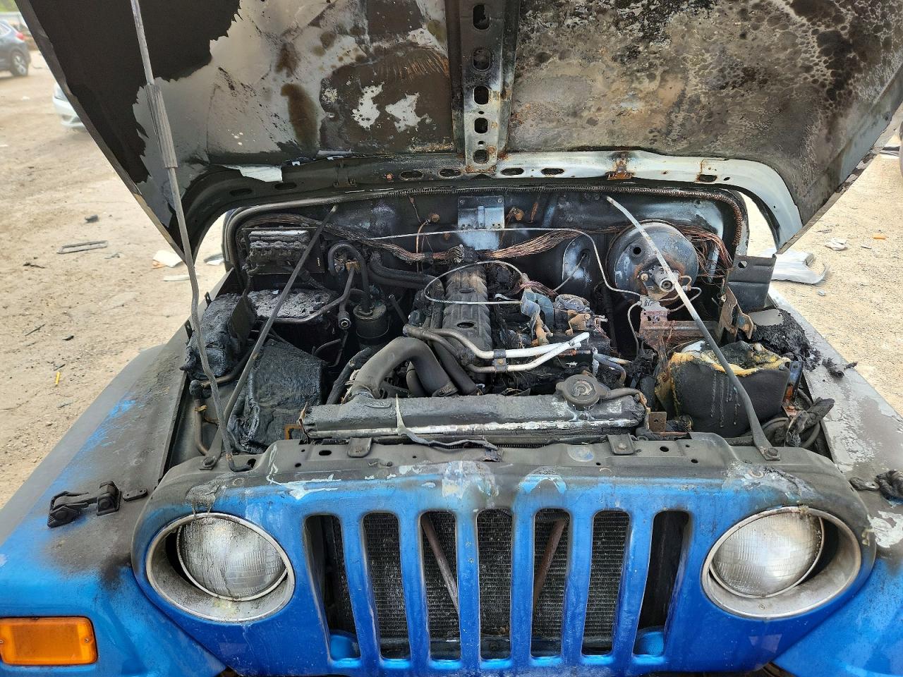 2002 Jeep Wrangler / Tj Sport Синий vin: 1J4FA49S22P765086