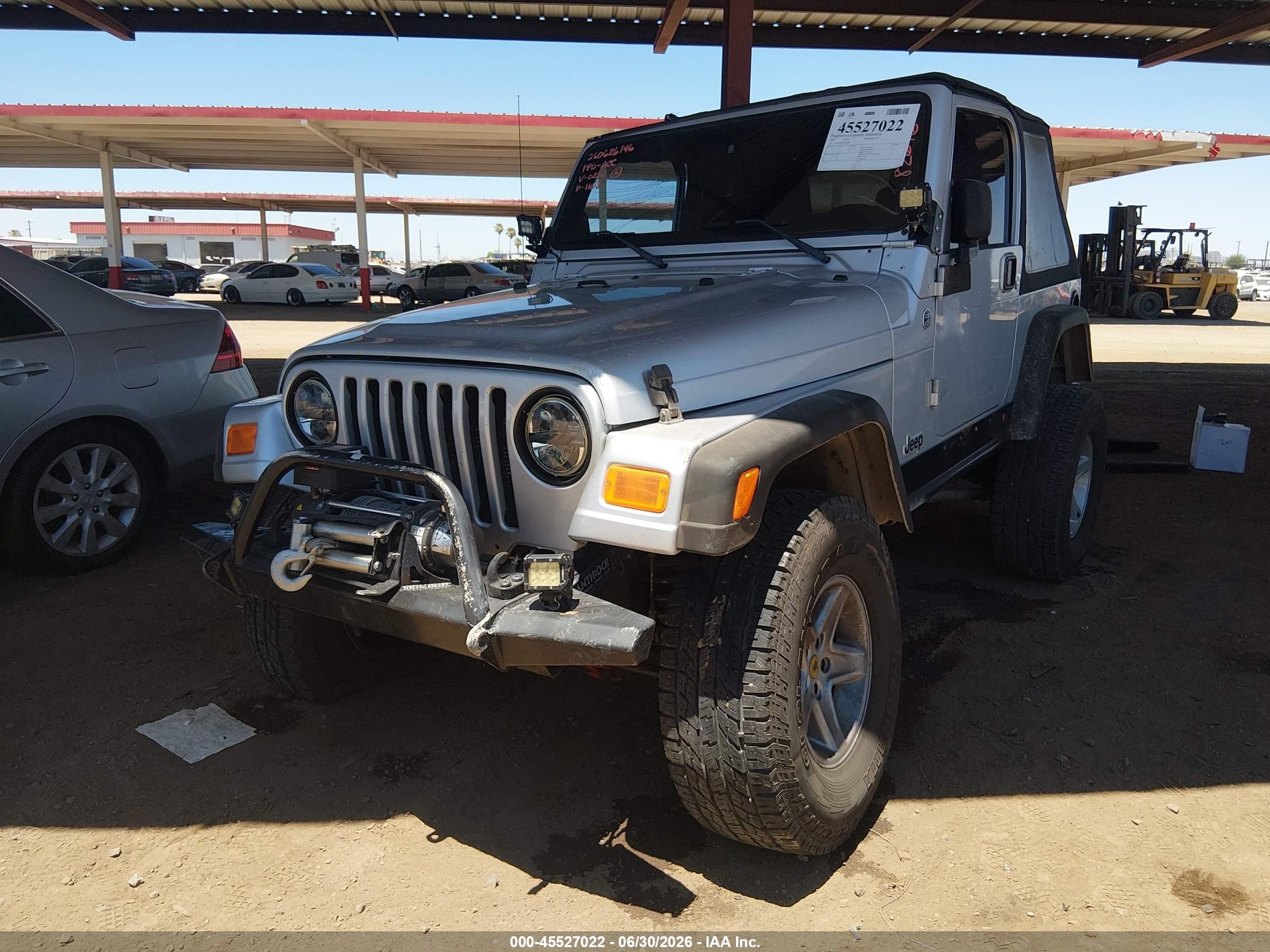 2006 Jeep Wrangler Sport Silver vin: 1J4FA49S26P770228