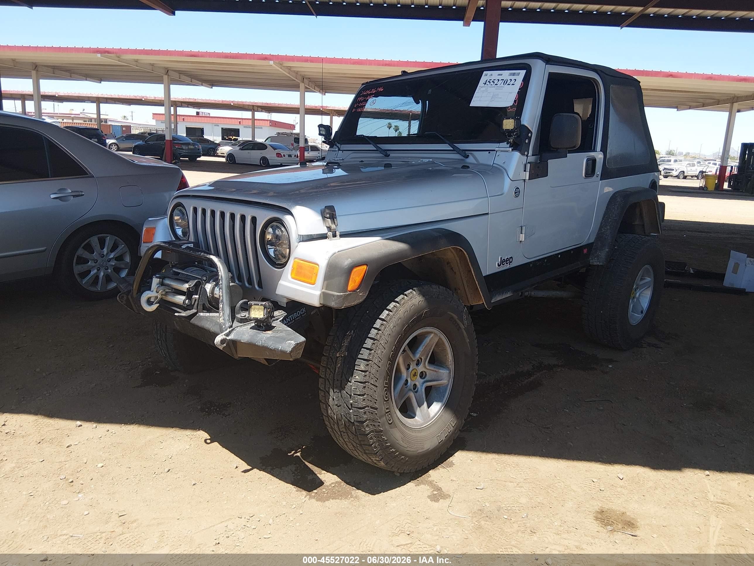 2006 Jeep Wrangler Sport Silver vin: 1J4FA49S26P770228