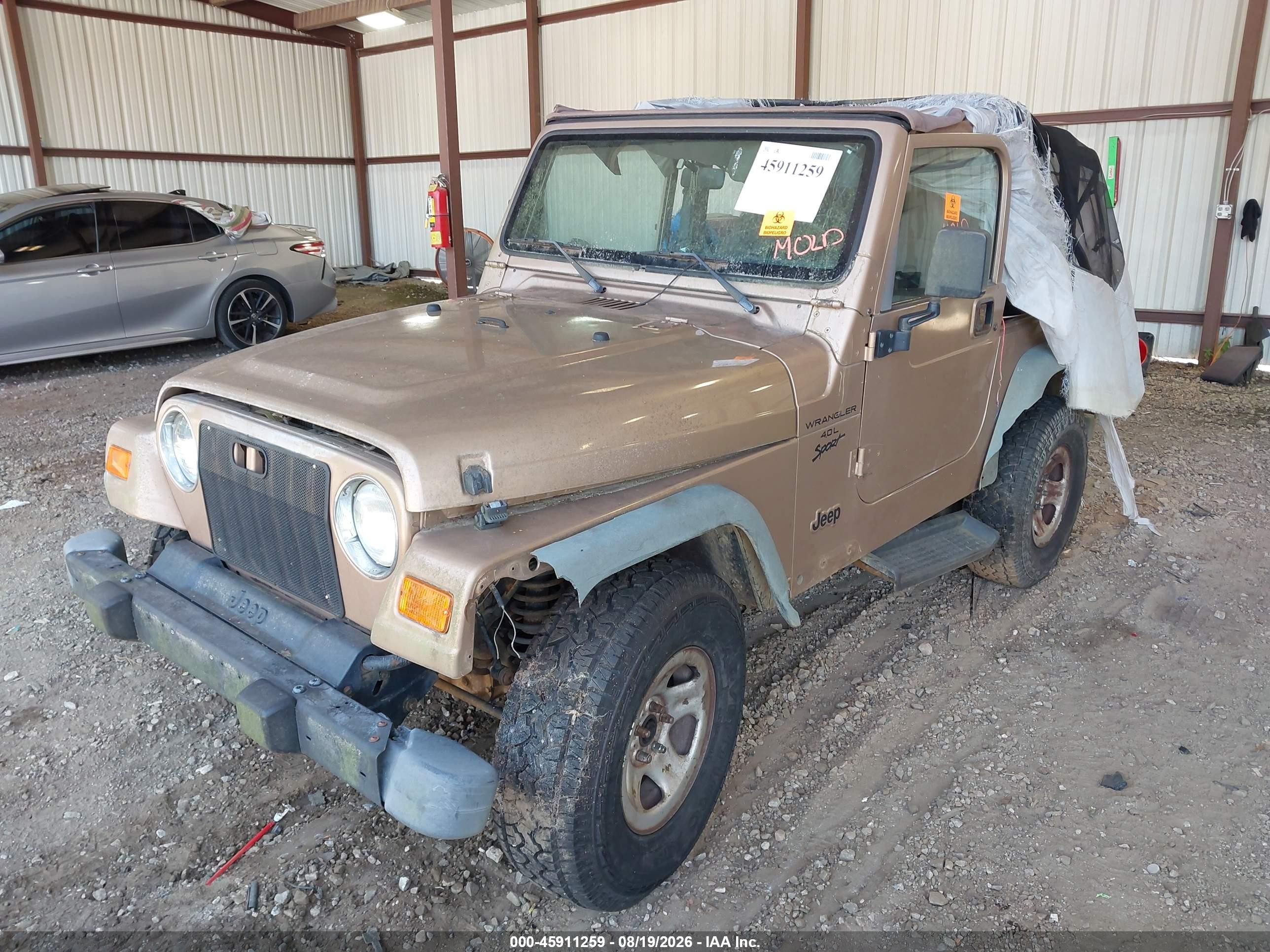 2000 Jeep Wrangler Sport Beige vin: 1J4FA49S2YP769180