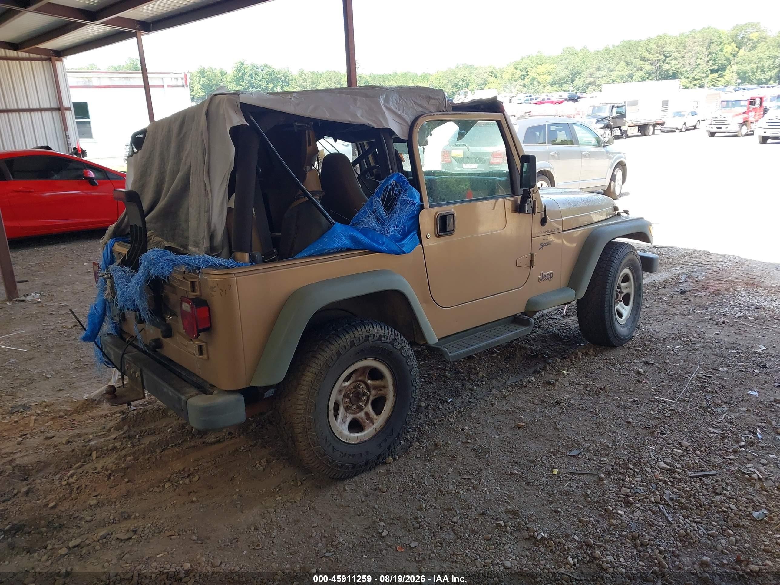 2000 Jeep Wrangler Sport Beige vin: 1J4FA49S2YP769180