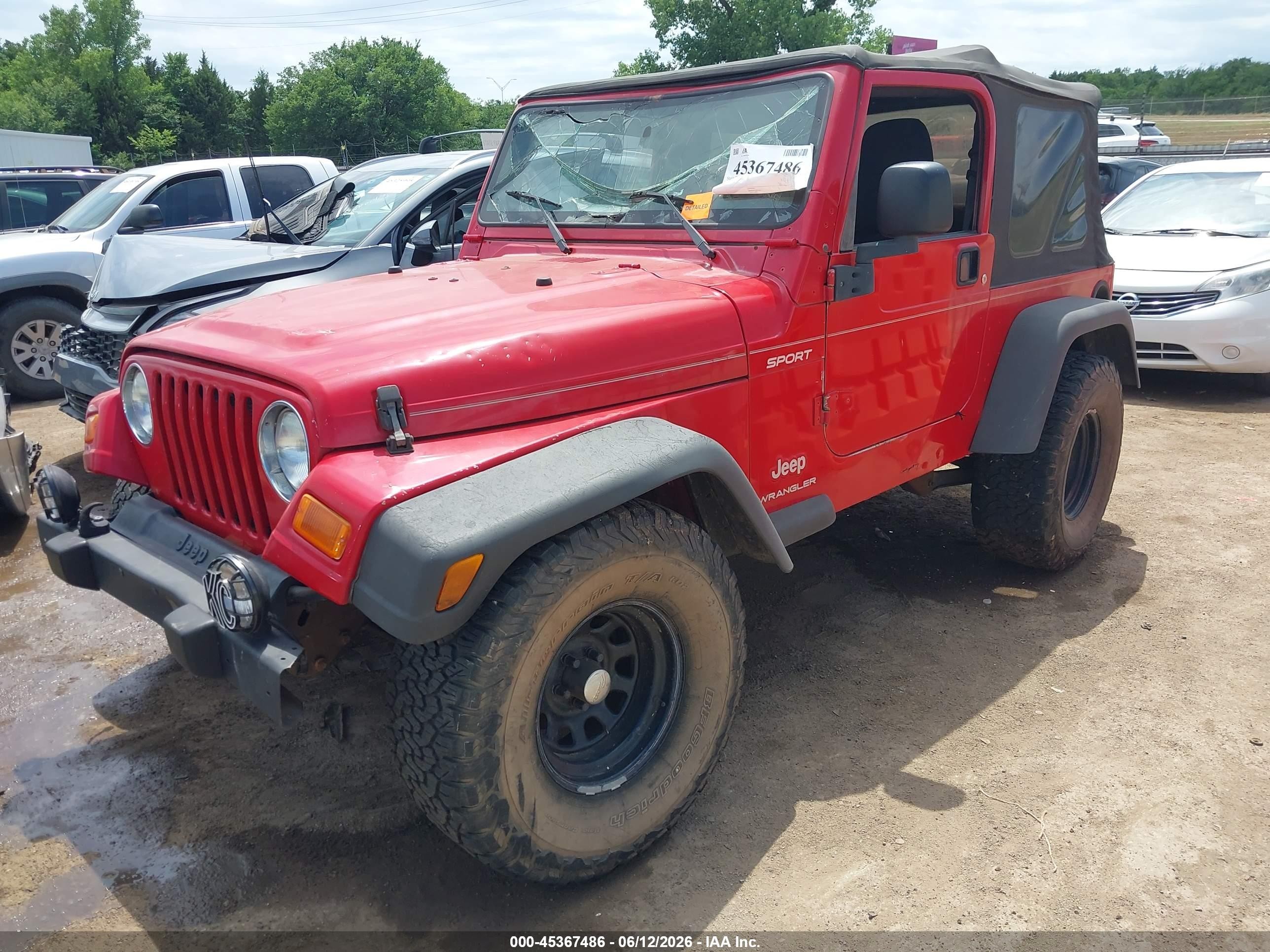 2003 Jeep Wrangler Sport Red vin: 1J4FA49S33P320082