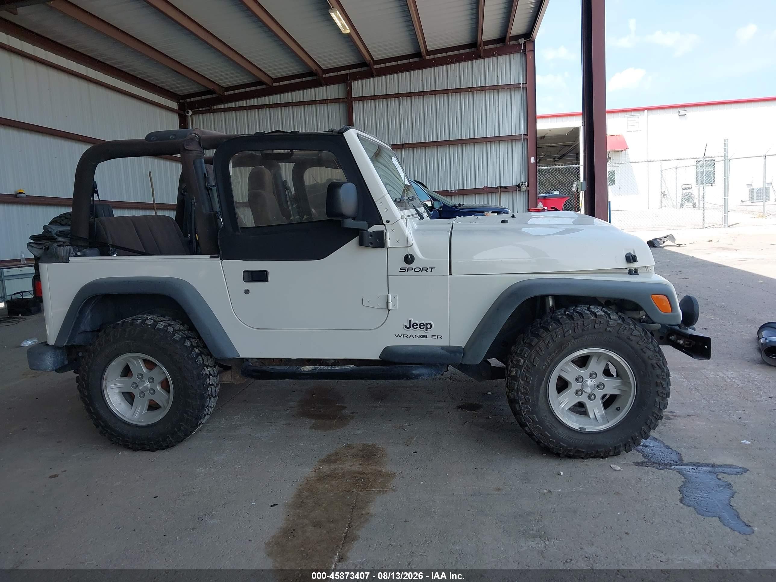 2004 Jeep Wrangler Sport White vin: 1J4FA49S34P731189