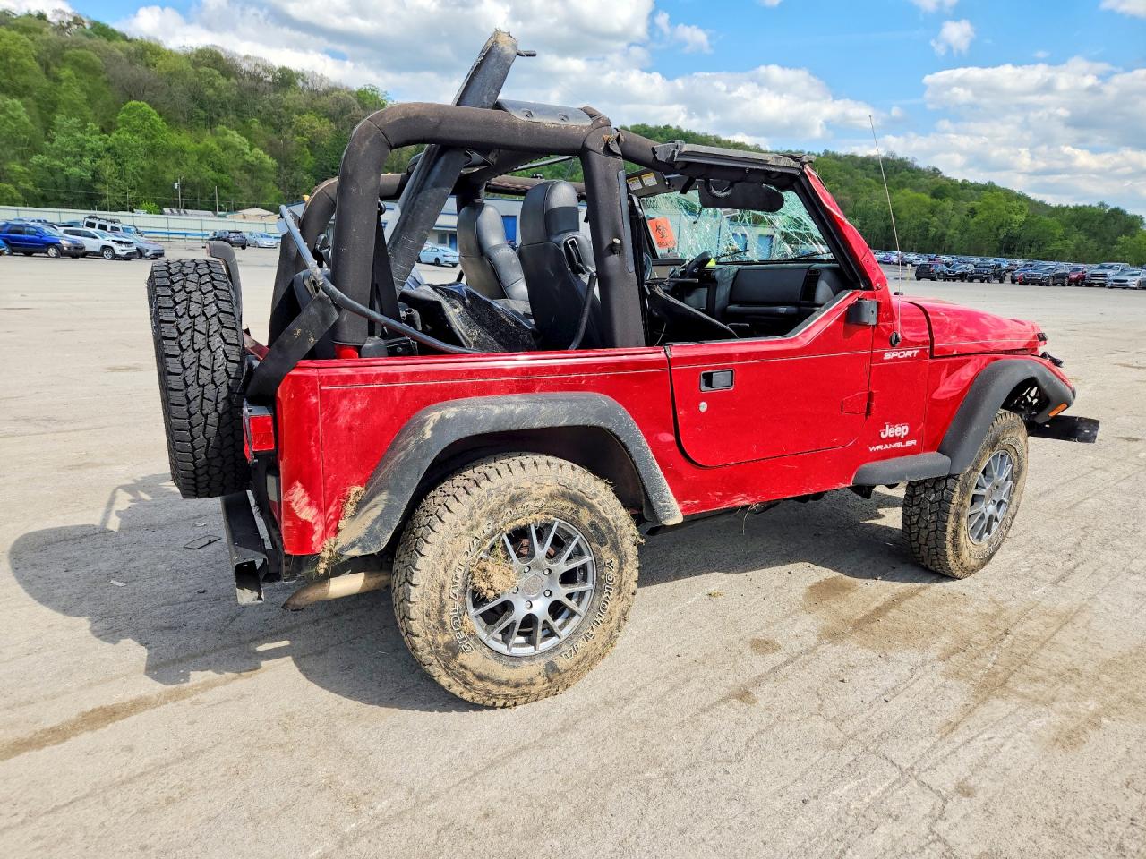 2004 Jeep Wrangler / Tj Sport Red vin: 1J4FA49S34P755458