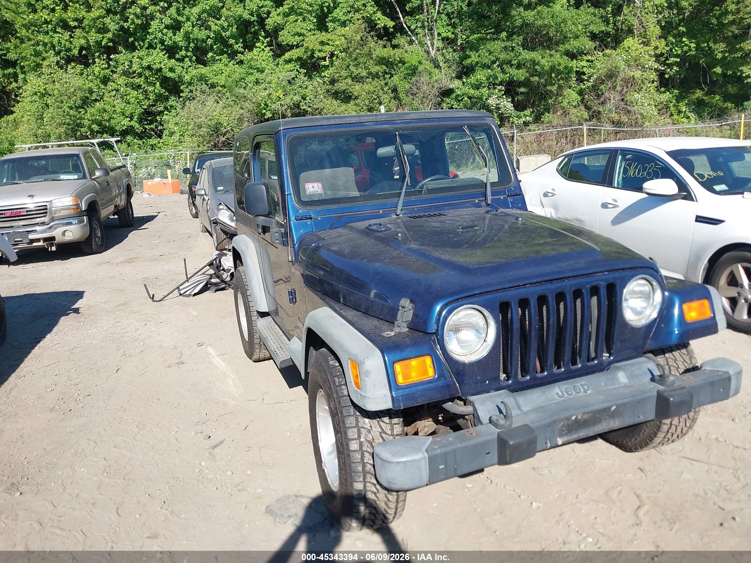2005 Jeep Wrangler Sport Blue vin: 1J4FA49S35P348080