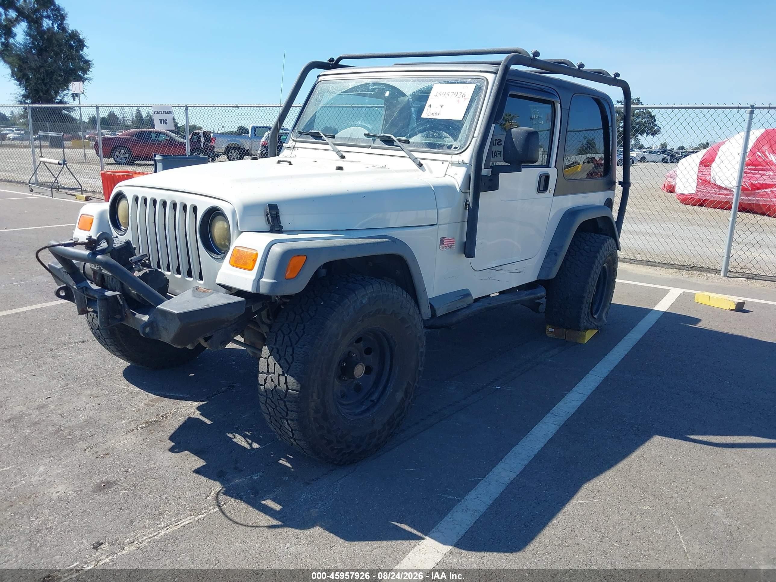 2006 Jeep Wrangler Sport White vin: 1J4FA49S36P738954
