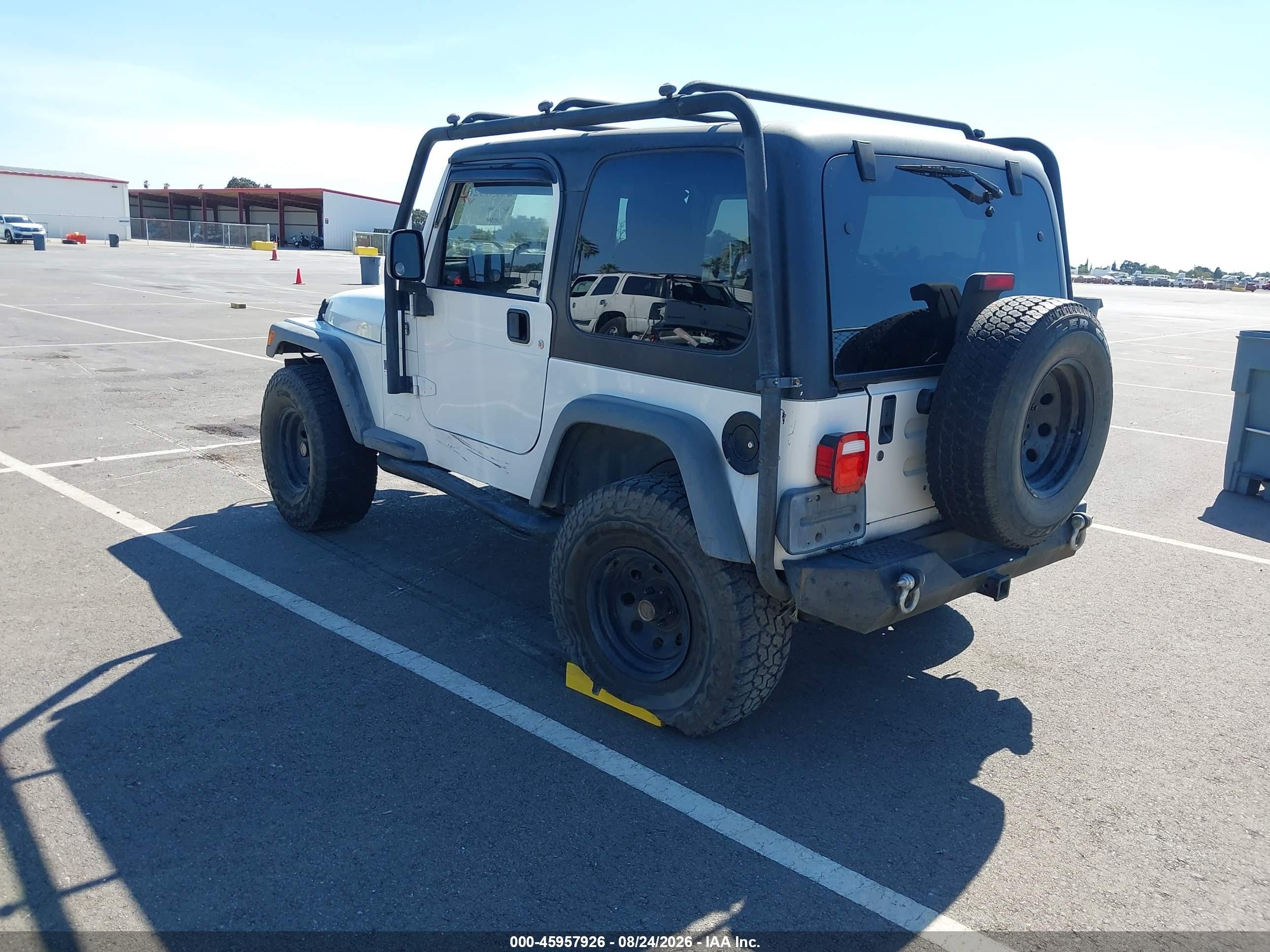 2006 Jeep Wrangler Sport White vin: 1J4FA49S36P738954