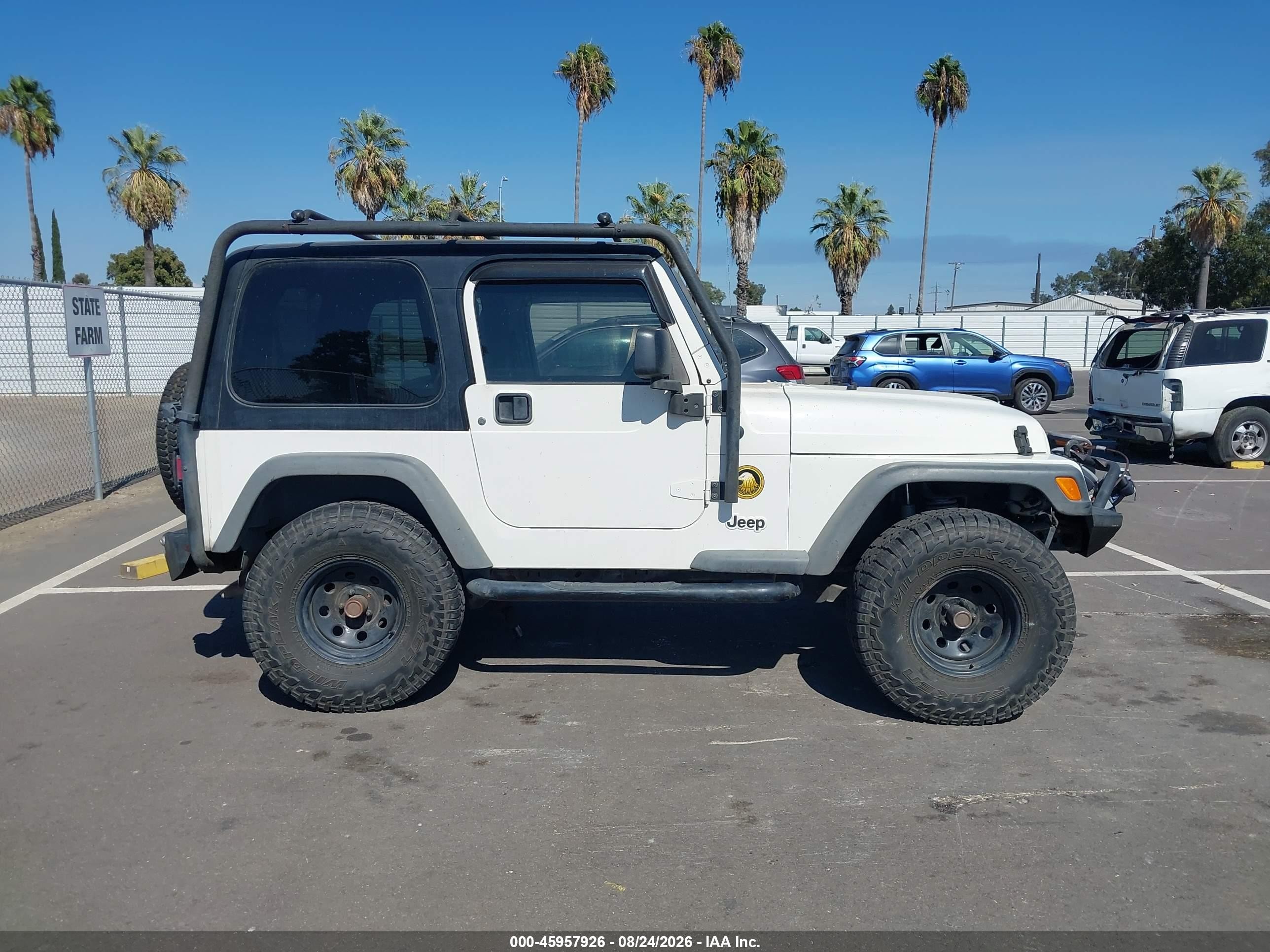 2006 Jeep Wrangler Sport White vin: 1J4FA49S36P738954
