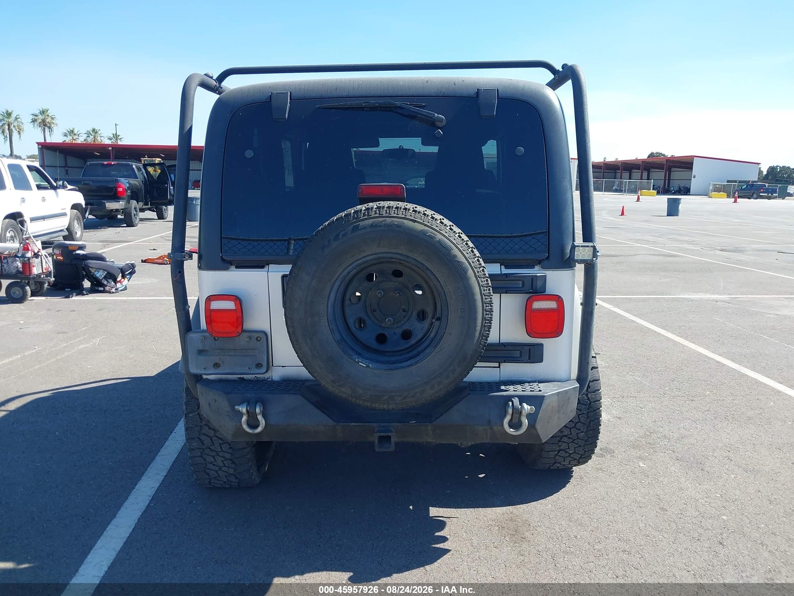 2006 Jeep Wrangler Sport White vin: 1J4FA49S36P738954