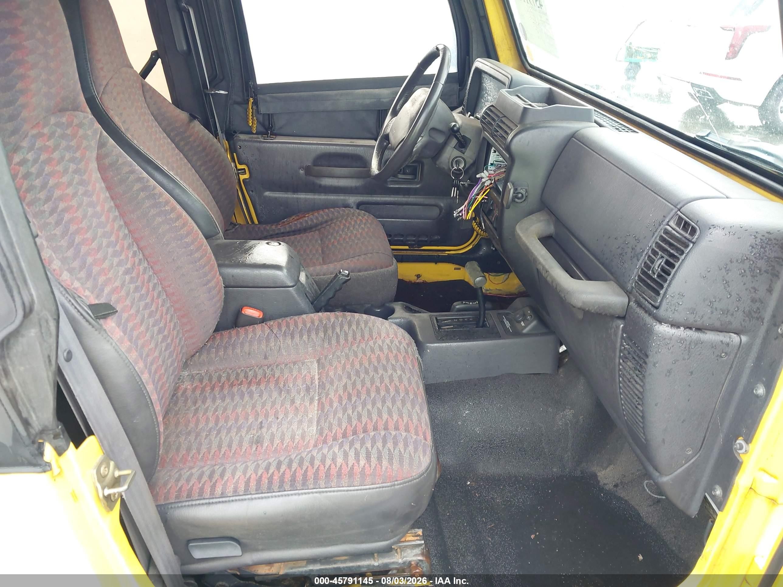 2000 Jeep Wrangler Sport Yellow vin: 1J4FA49S3YP763954
