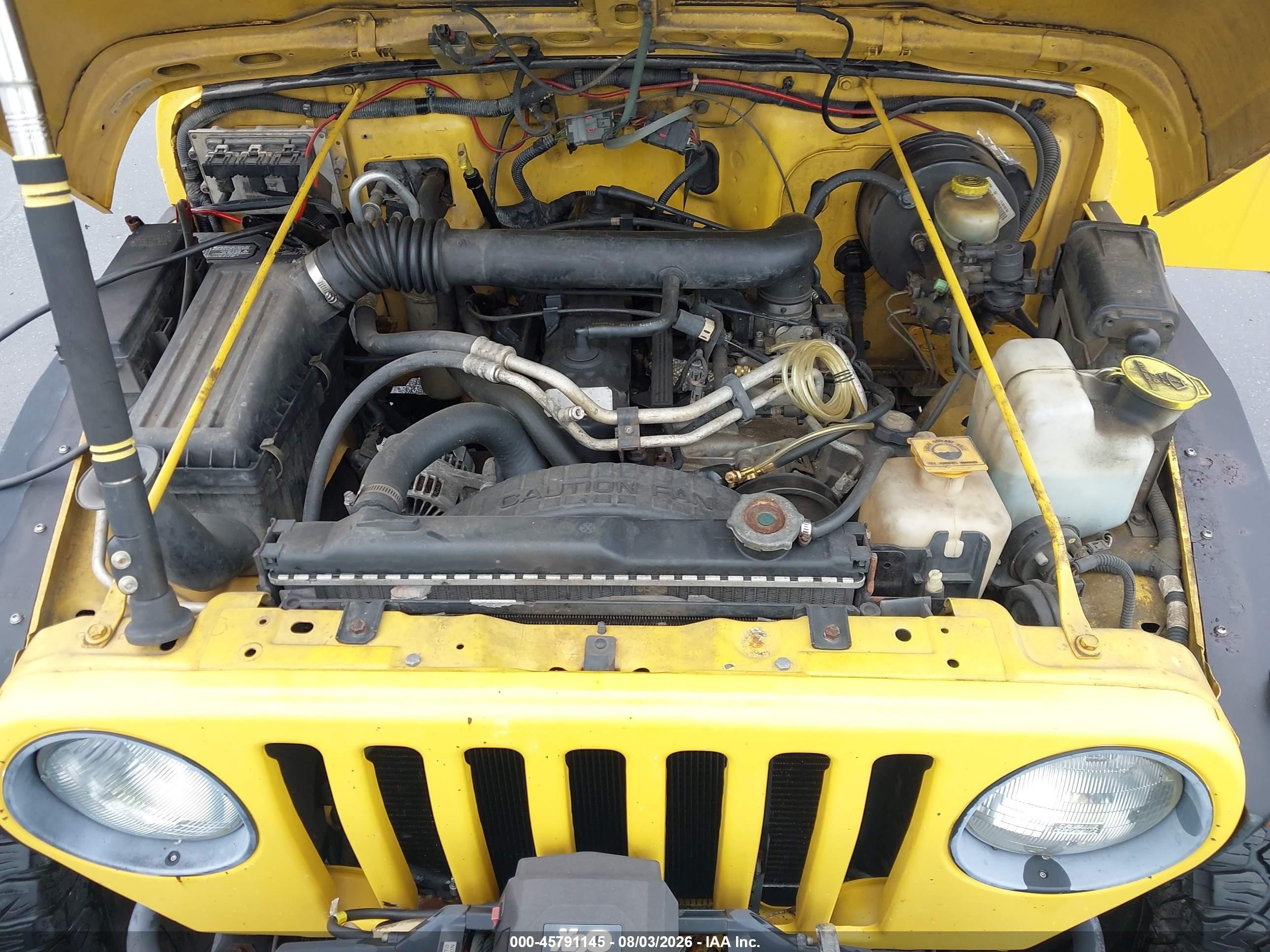 2000 Jeep Wrangler Sport Yellow vin: 1J4FA49S3YP763954