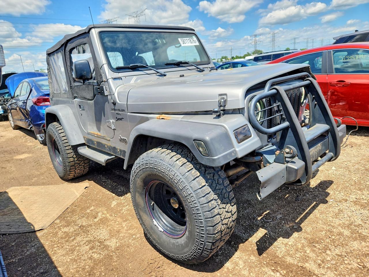 2000 Jeep Wrangler / Tj Sport Gray vin: 1J4FA49S3YP781225