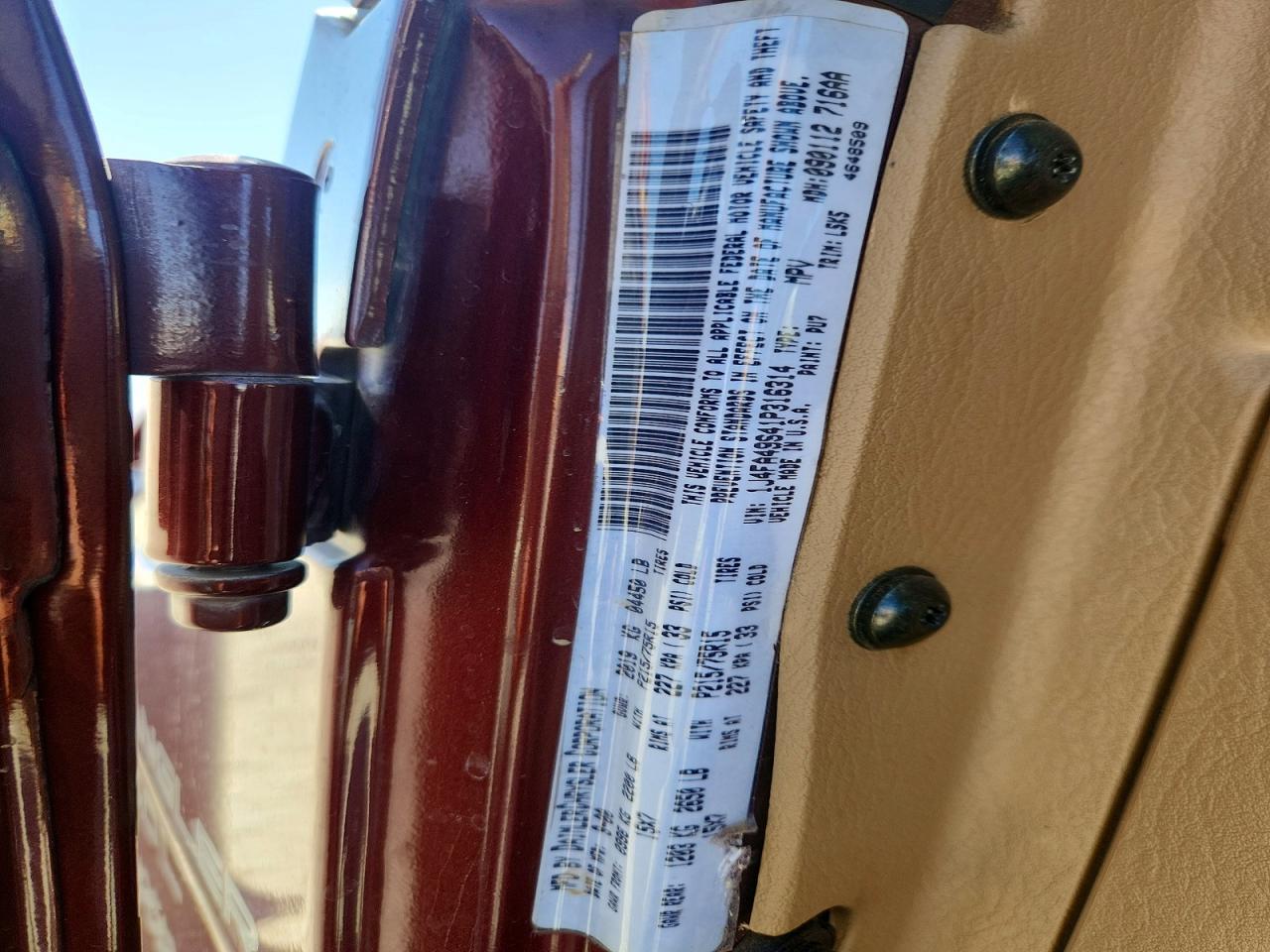 2001 Jeep Wrangler / Tj Sport Brown vin: 1J4FA49S41P316314