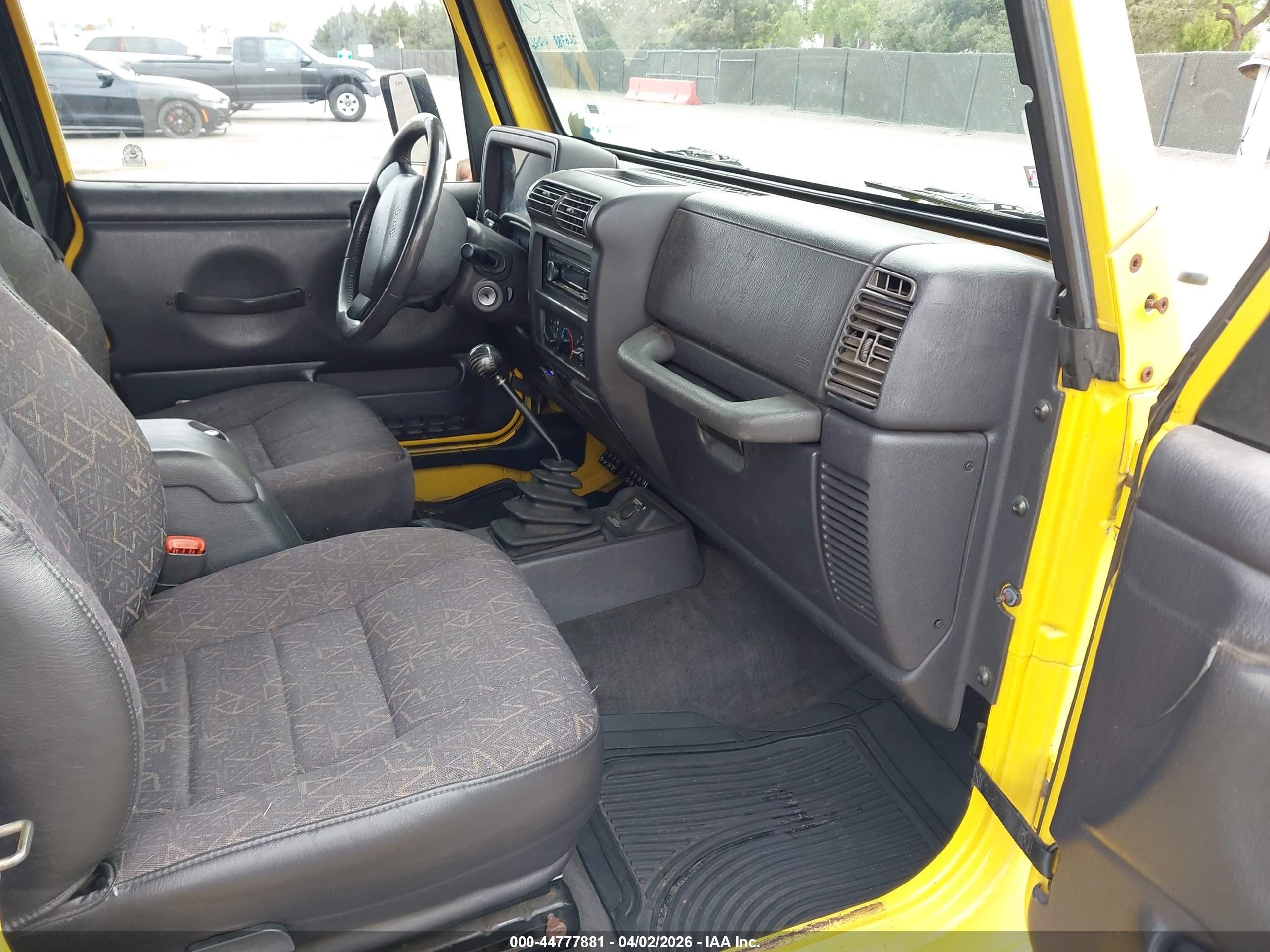 2001 Jeep Wrangler Sport Yellow vin: 1J4FA49S41P321948