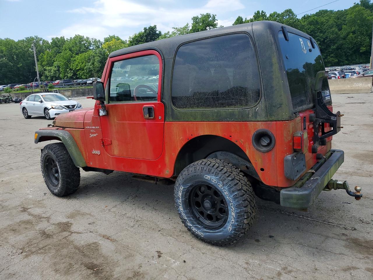 2001 Jeep Wrangler Red vin: 1J4FA49S41P327328