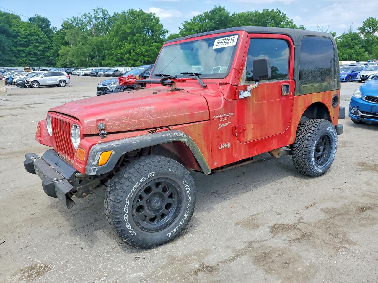 2001 Jeep Wrangler Red vin: 1J4FA49S41P327328