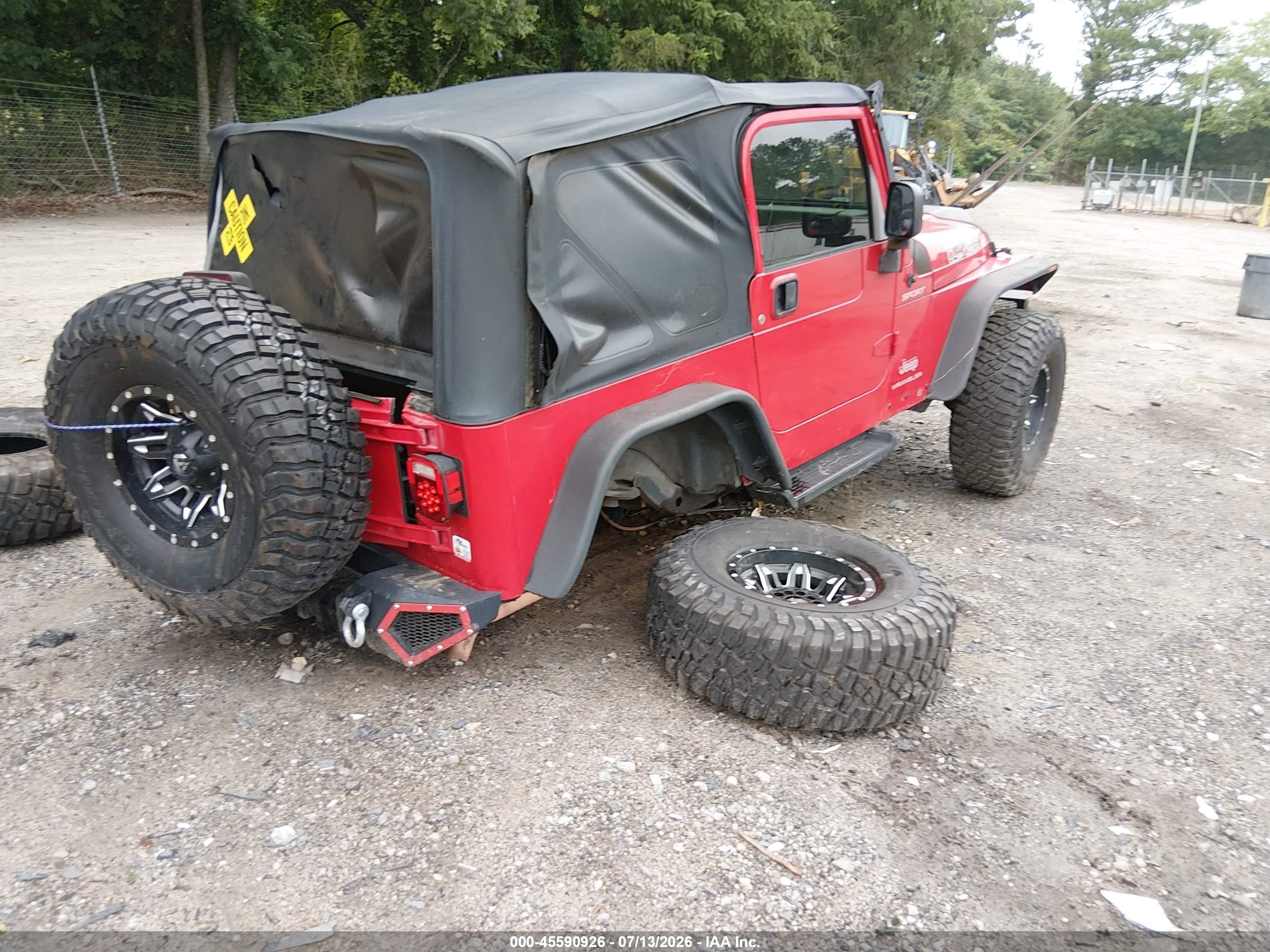 2003 Jeep Wrangler Sport Red vin: 1J4FA49S43P321712