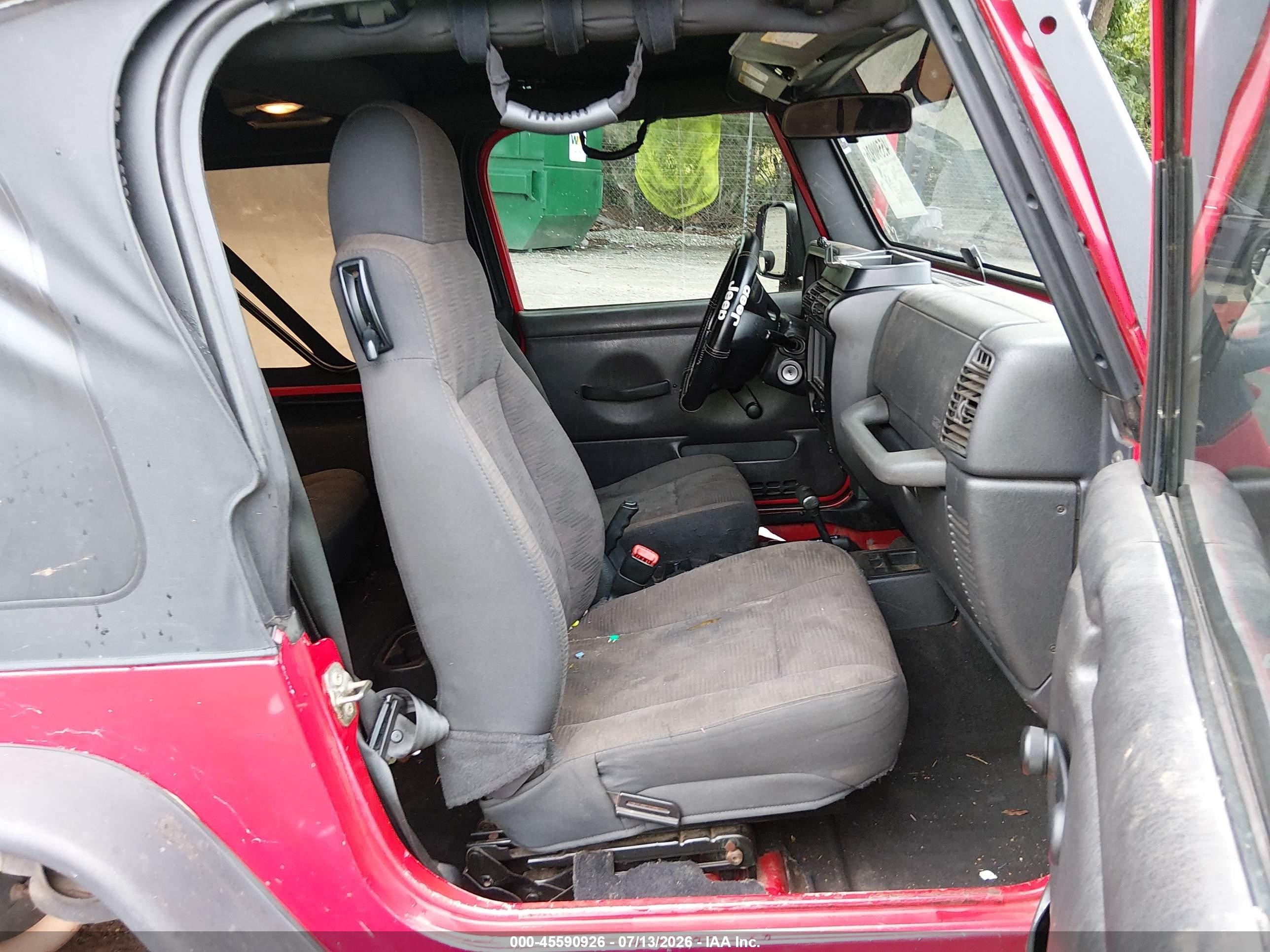 2003 Jeep Wrangler Sport Red vin: 1J4FA49S43P321712