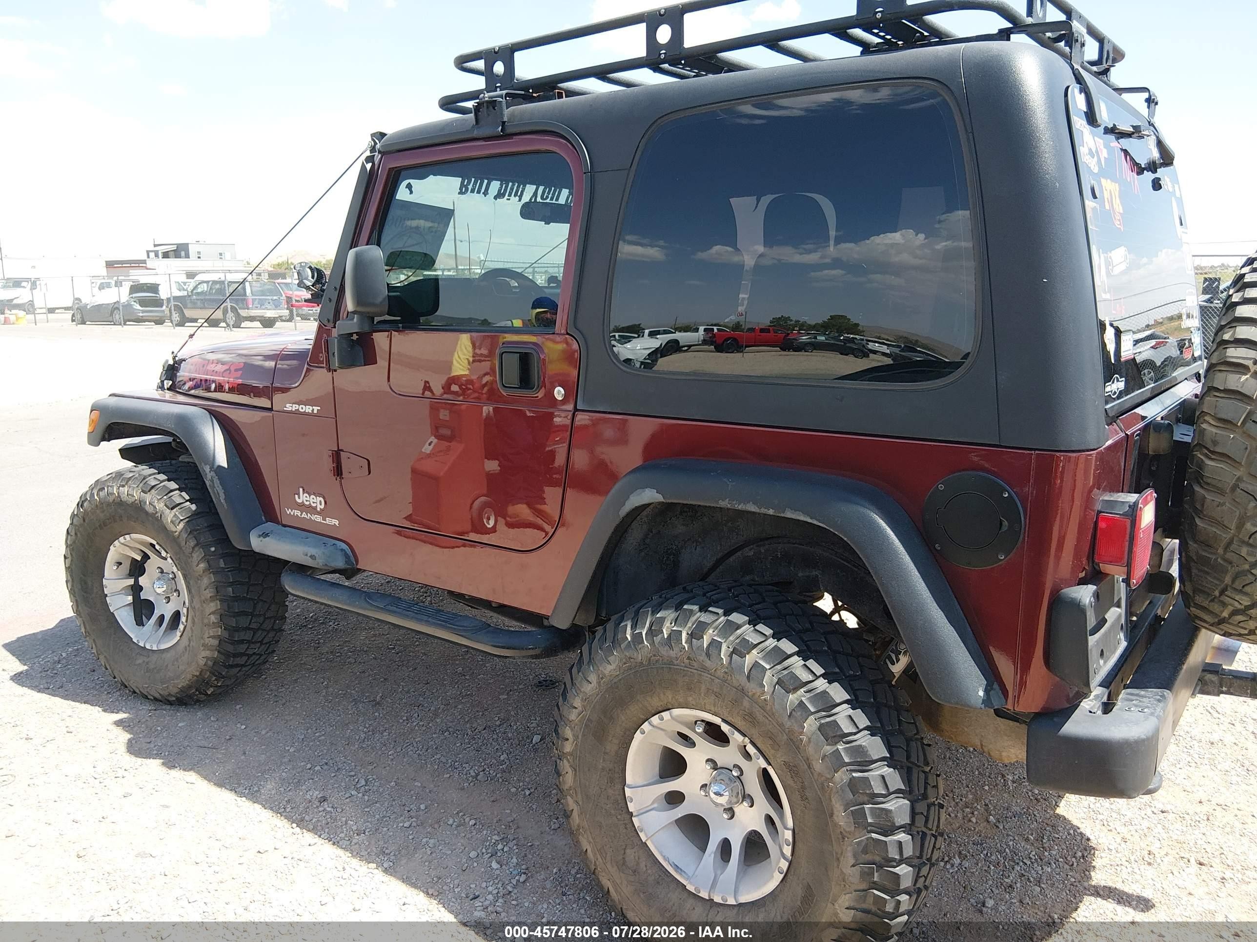 2003 Jeep Wrangler Sport Red vin: 1J4FA49S43P327834