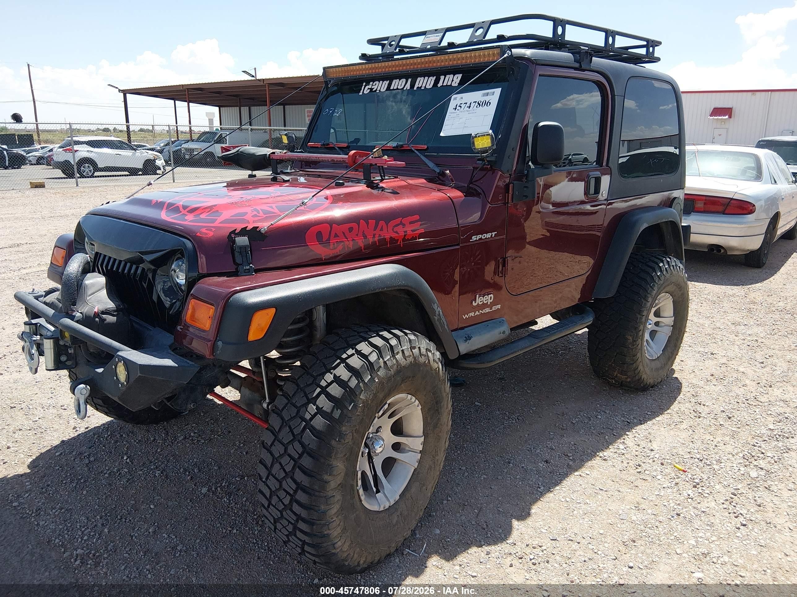 2003 Jeep Wrangler Sport Red vin: 1J4FA49S43P327834