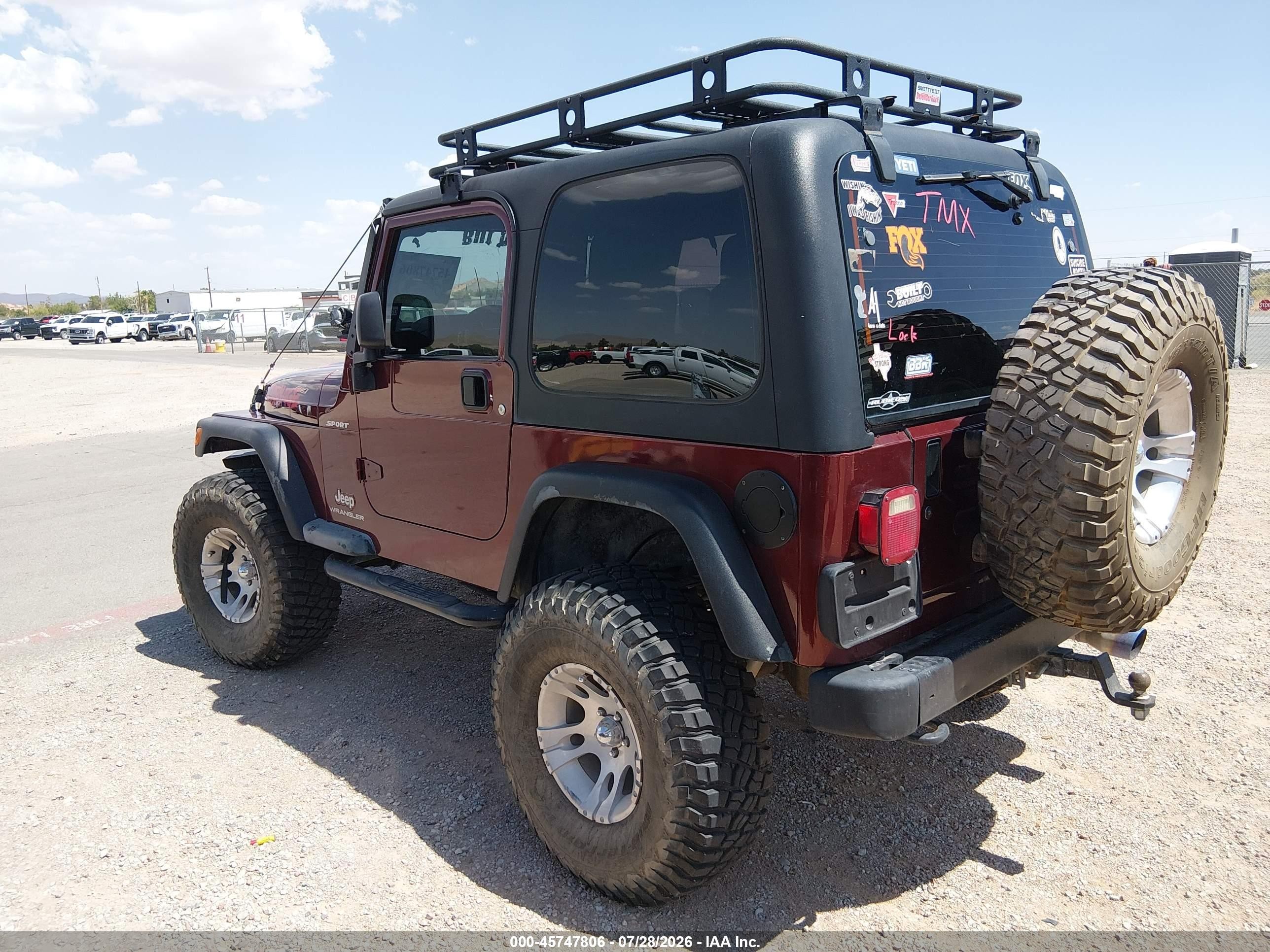 2003 Jeep Wrangler Sport Red vin: 1J4FA49S43P327834