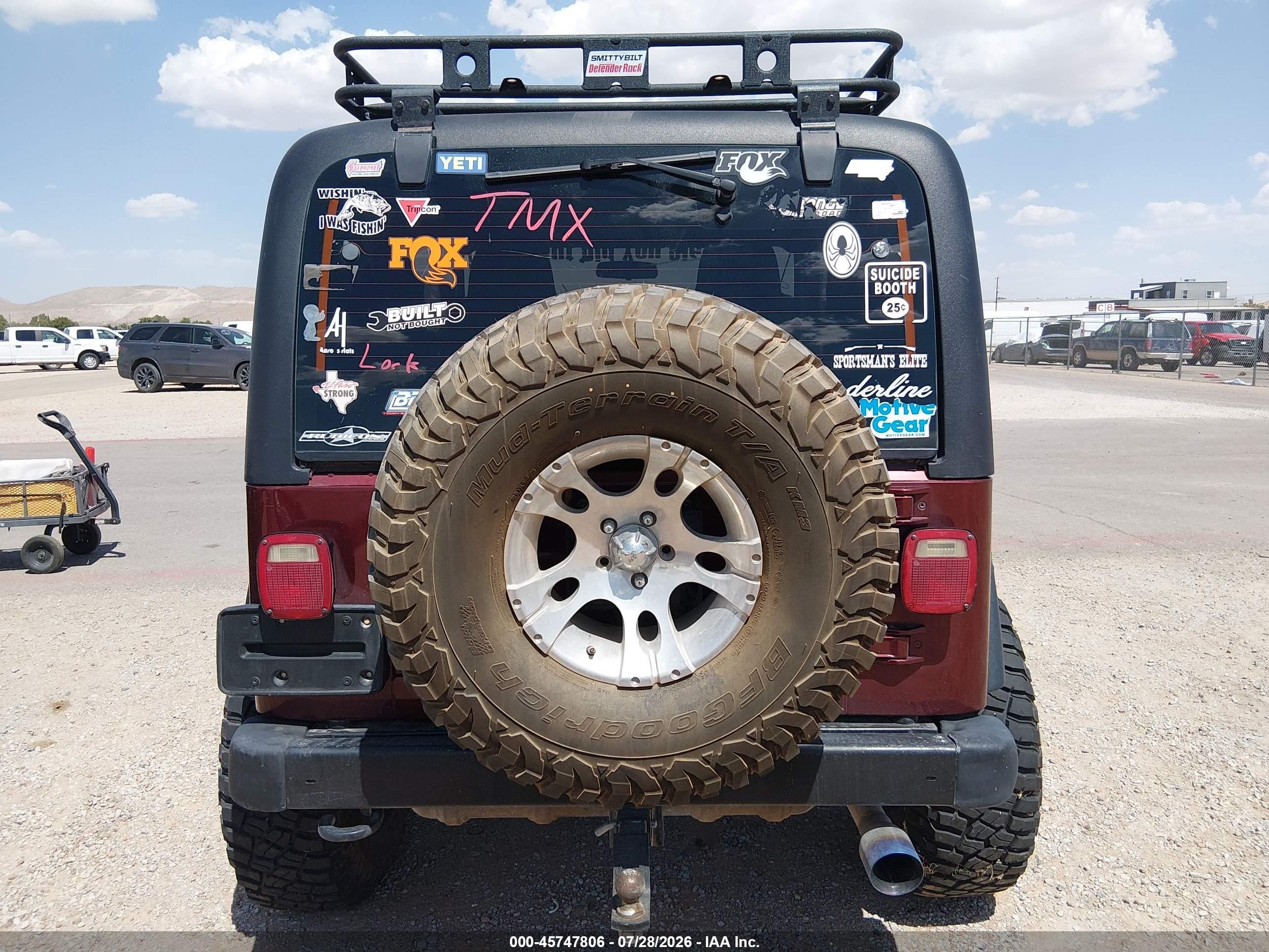 2003 Jeep Wrangler Sport Red vin: 1J4FA49S43P327834