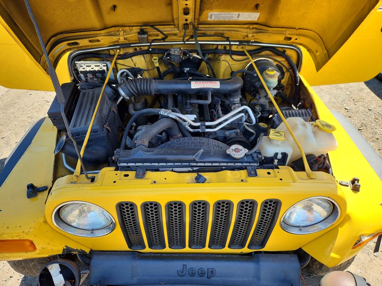 2003 Jeep Wrangler / Tj Sport Yellow vin: 1J4FA49S43P369971
