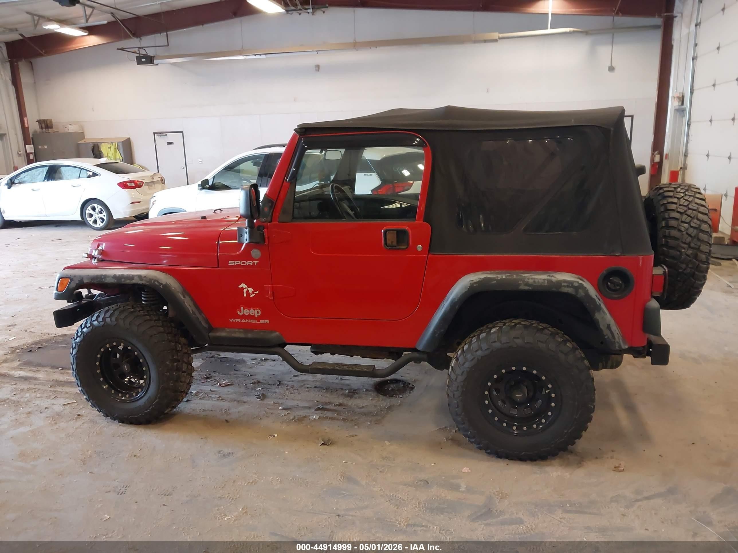 2004 Jeep Wrangler Sport Красный vin: 1J4FA49S44P770230