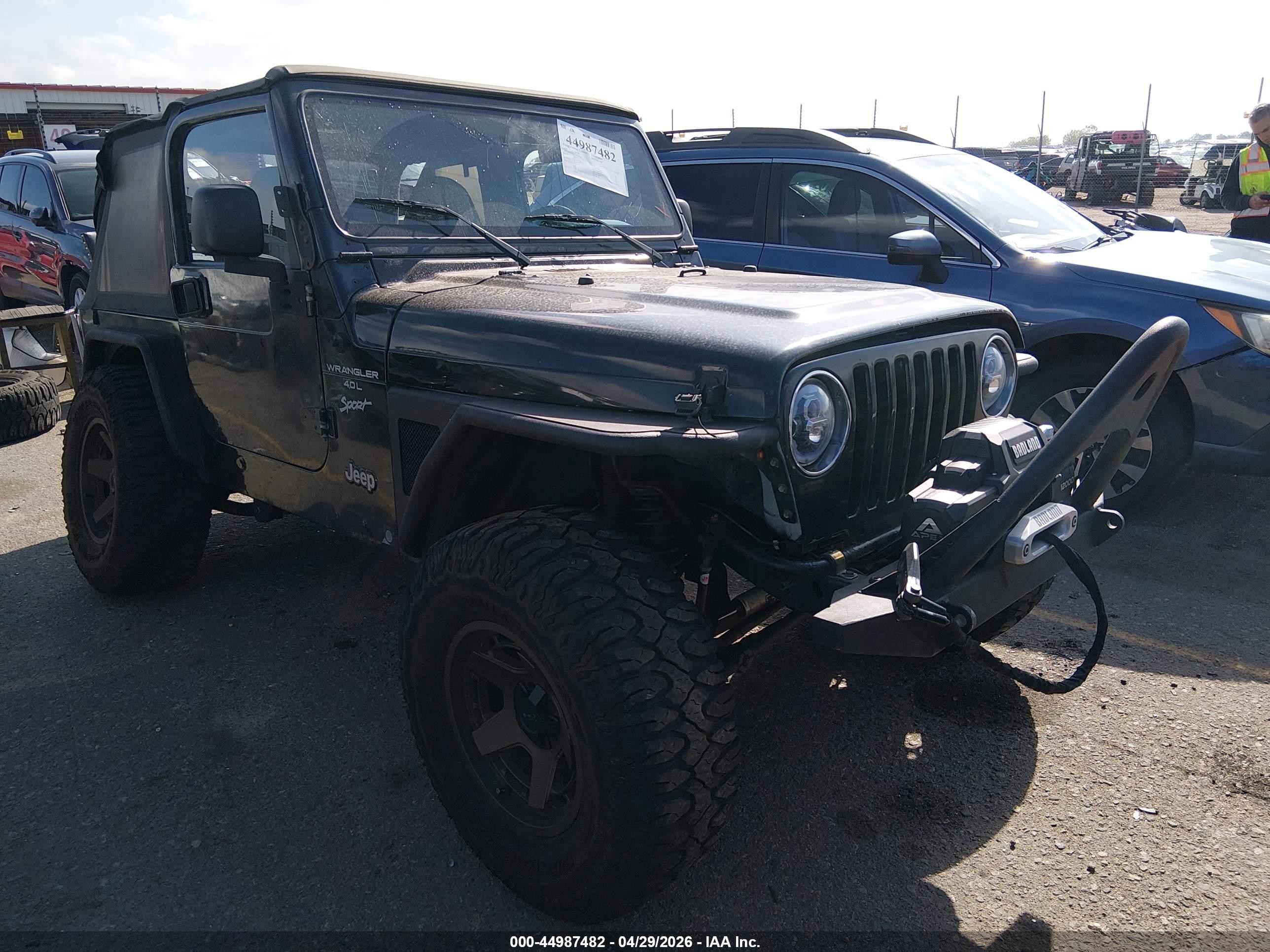 2000 Jeep Wrangler Sport Black vin: 1J4FA49S4YP717338