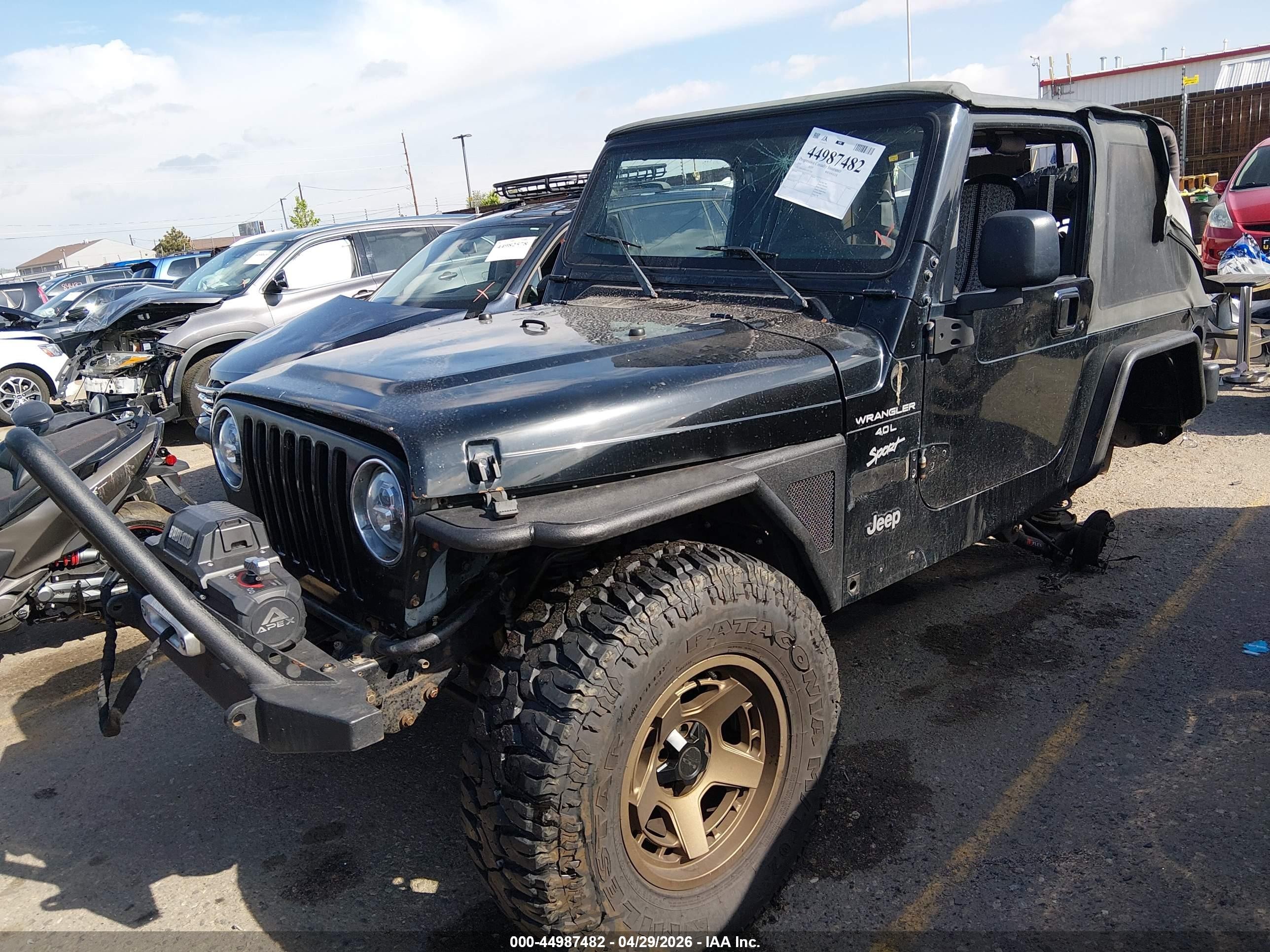 2000 Jeep Wrangler Sport Black vin: 1J4FA49S4YP717338