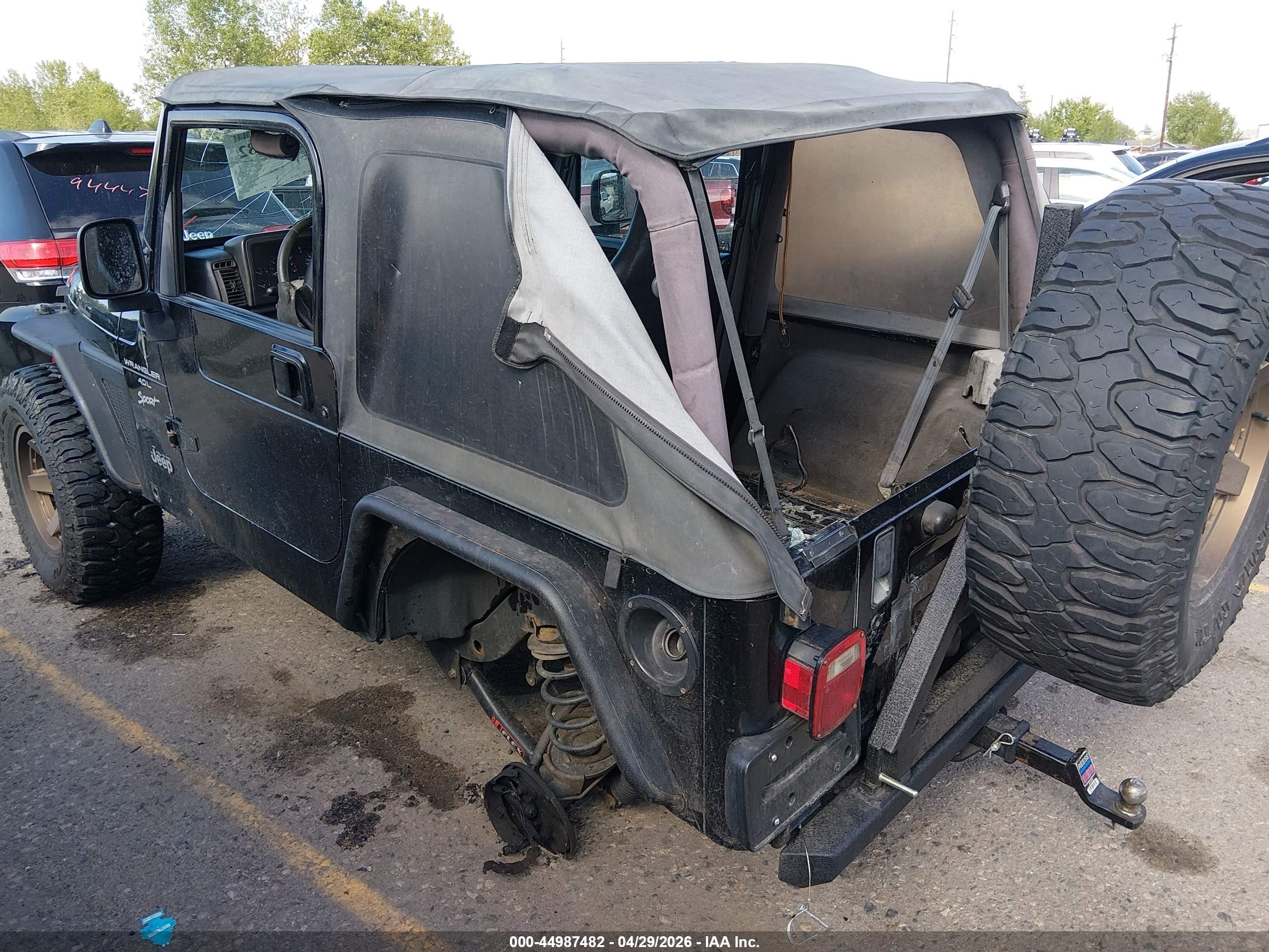 2000 Jeep Wrangler Sport Black vin: 1J4FA49S4YP717338