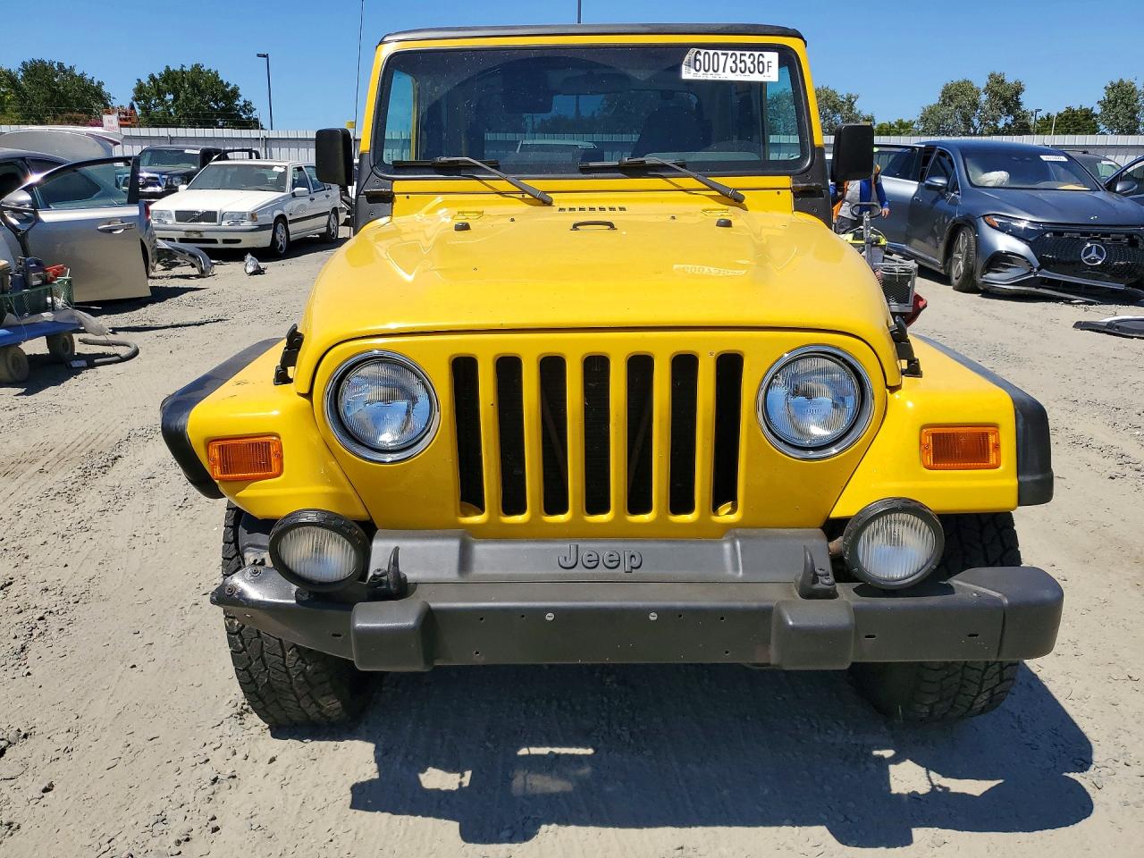 2001 Jeep Wrangler / Tj Sport Желтый vin: 1J4FA49S51P315902