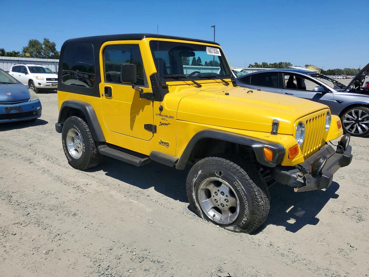 2001 Jeep Wrangler / Tj Sport Желтый vin: 1J4FA49S51P315902