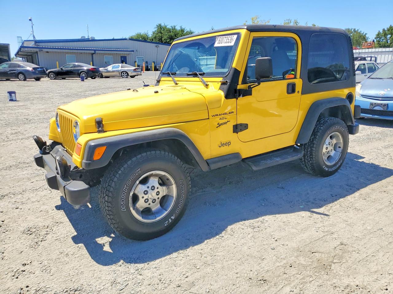 2001 Jeep Wrangler / Tj Sport Желтый vin: 1J4FA49S51P315902