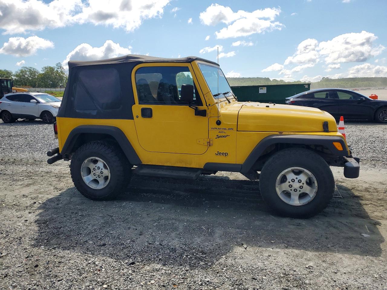 2001 Jeep Wrangler / Tj Sport Yellow vin: 1J4FA49S51P325149