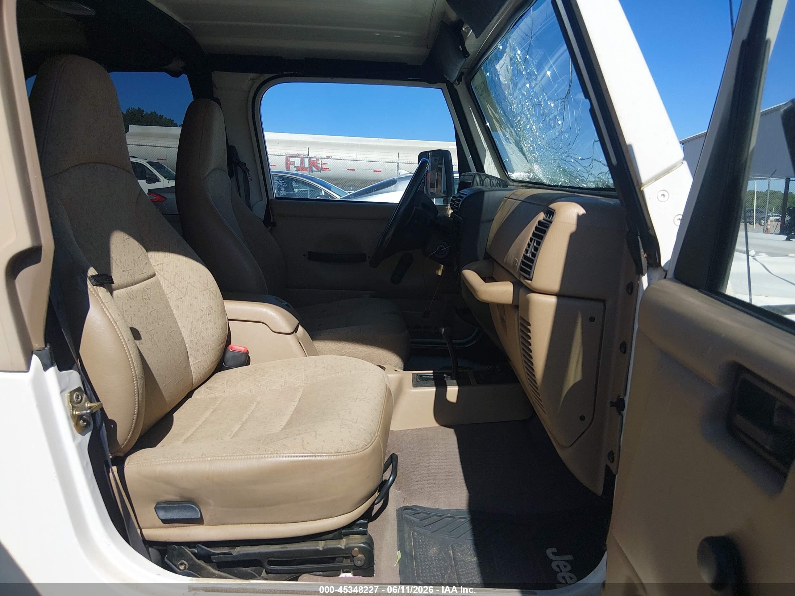 2001 Jeep Wrangler Sport White vin: 1J4FA49S51P359334