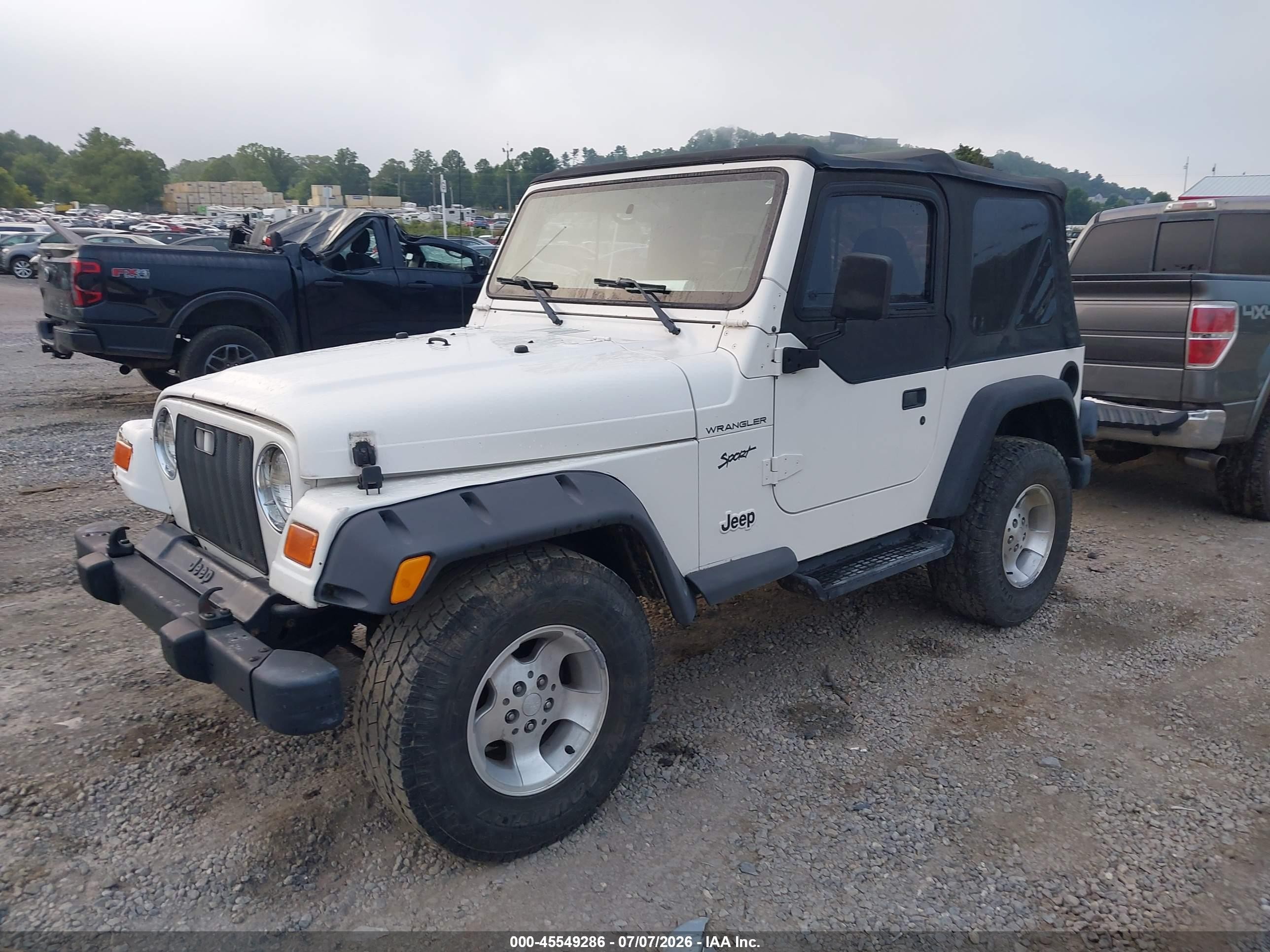 2002 Jeep Wrangler Sport Белый vin: 1J4FA49S52P702807