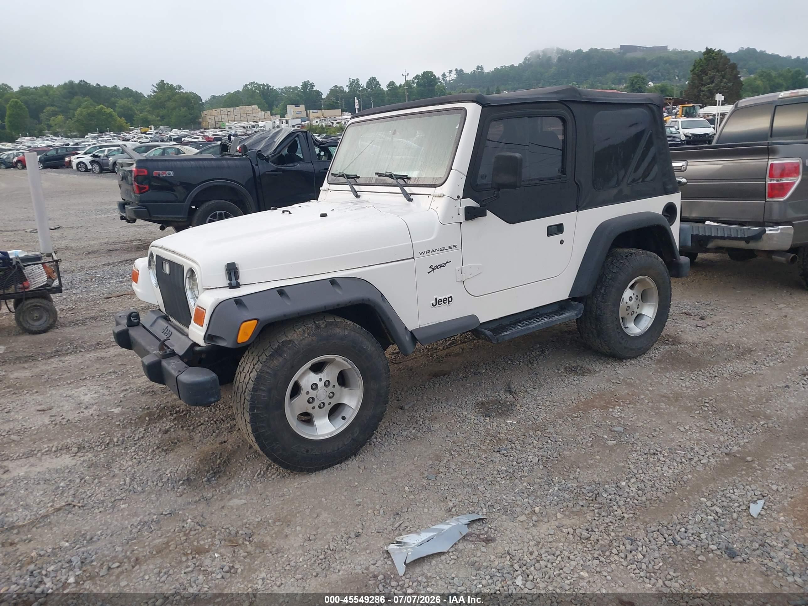 2002 Jeep Wrangler Sport Белый vin: 1J4FA49S52P702807